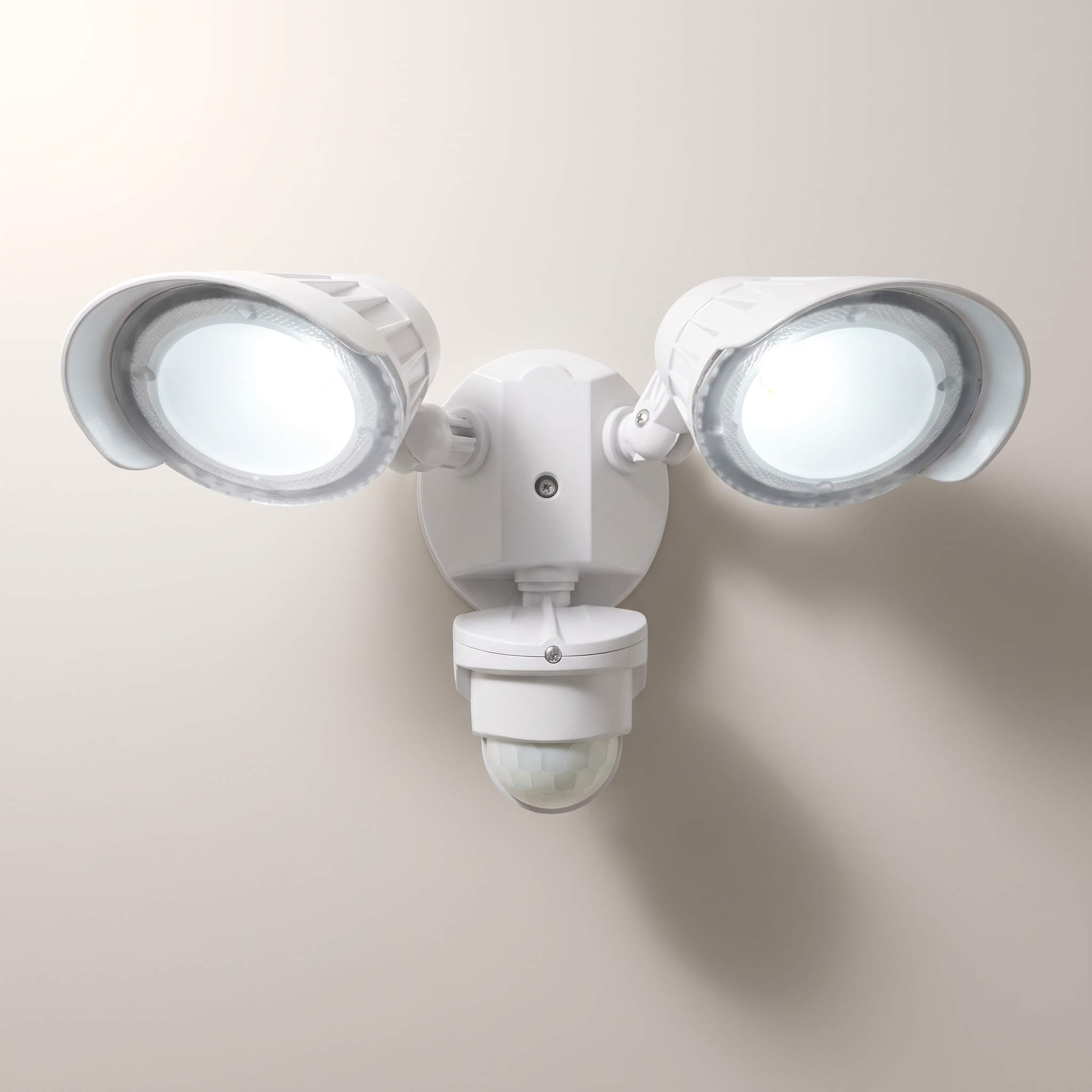 Xtricity 2-Head LED Motion-Sensor Security Light — 23W / 2400 Lumens / 5000K Daylight — White