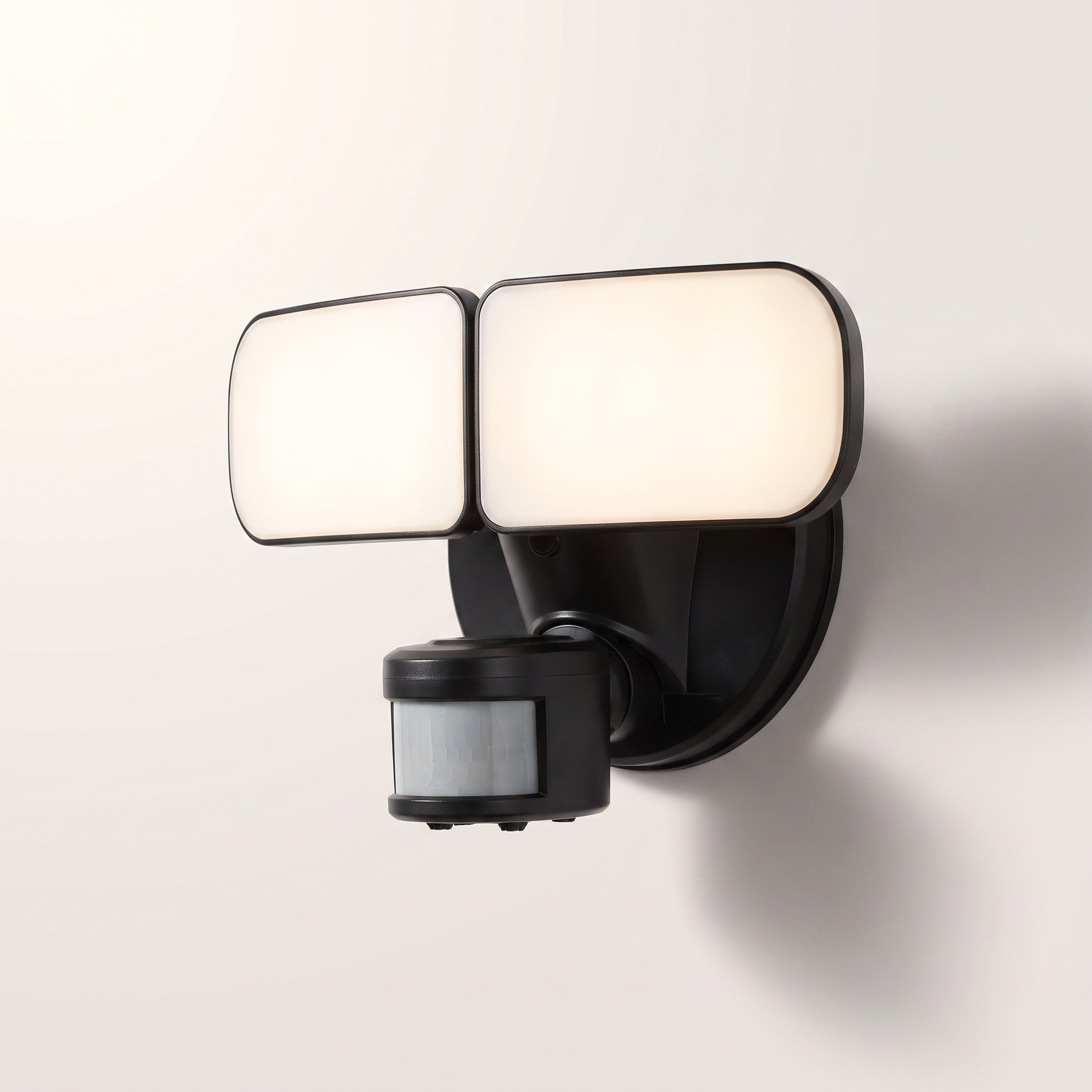 Xtricity 2-Head LED Motion-Sensor Security Light — 15W / 1500 Lumens / 3000K Soft White — Black