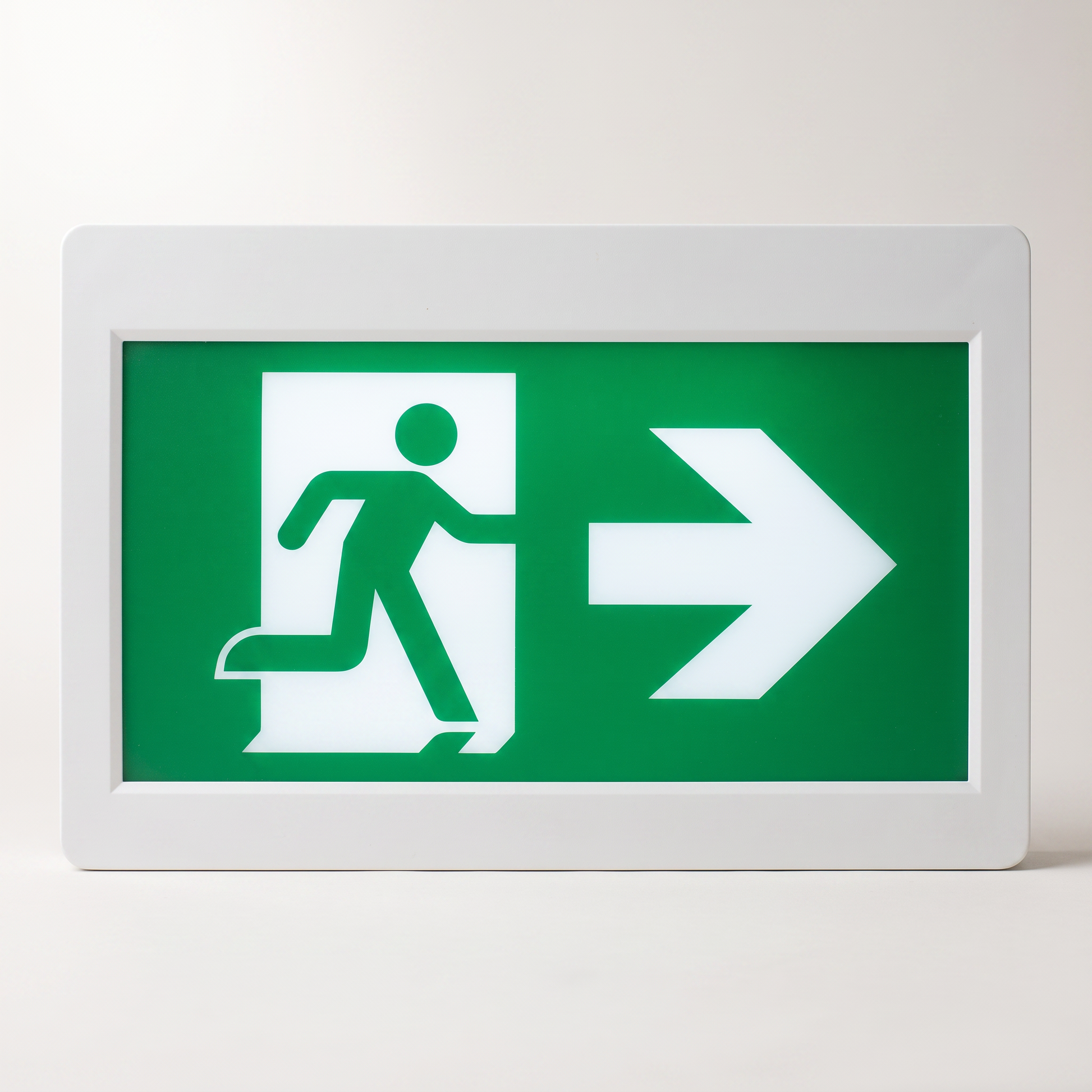 Xtricity LED Exit Light — 3 Pictograms, 6500K Daylight, Indoor