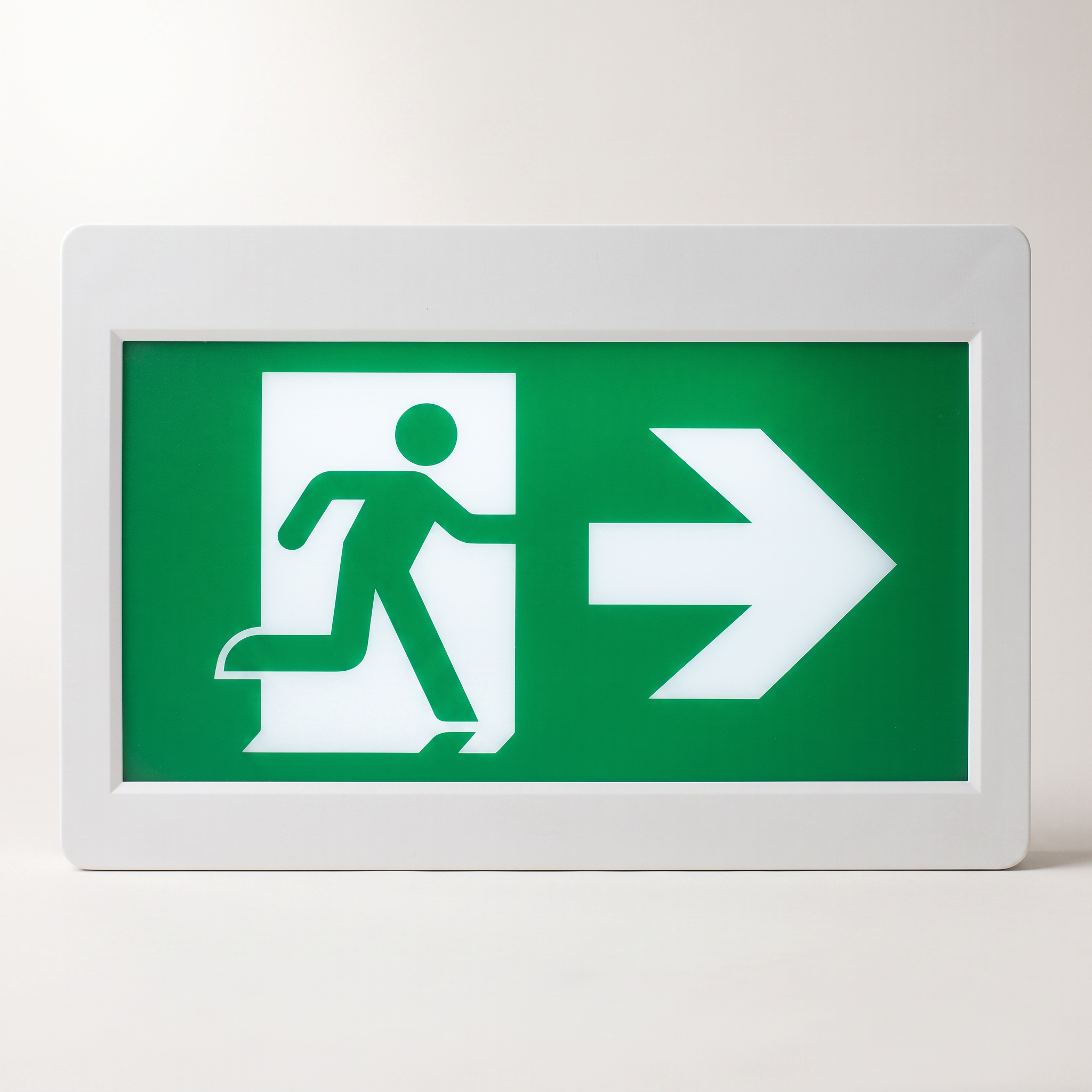 Xtricity LED Exit Light — 3 Pictograms, 6500K Daylight, Indoor