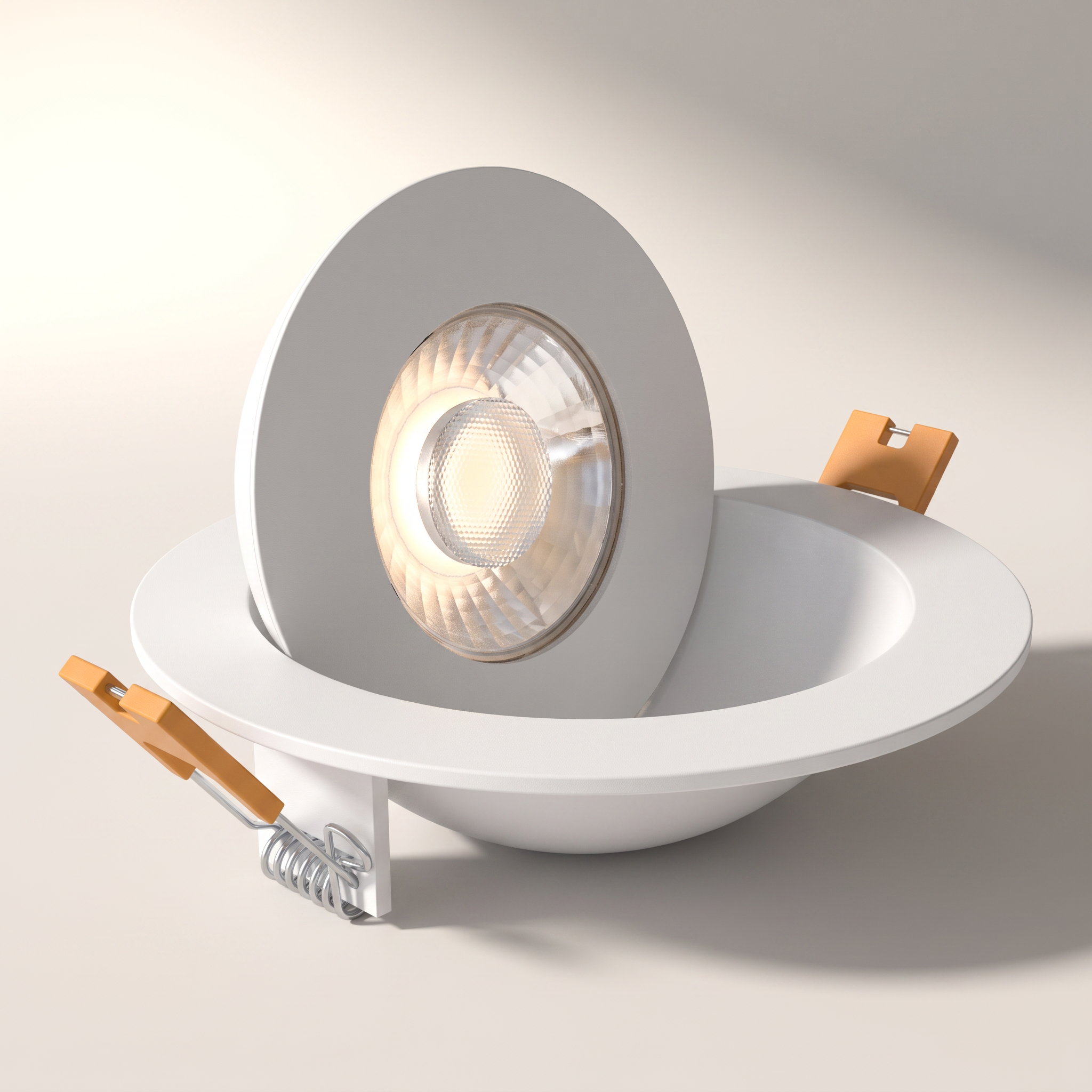 Xtricity 4" Rotating LED Recessed Light — 10W / 750 Lumens / Selectable 3000K-4000K-5000K — Round White, 2-Pack