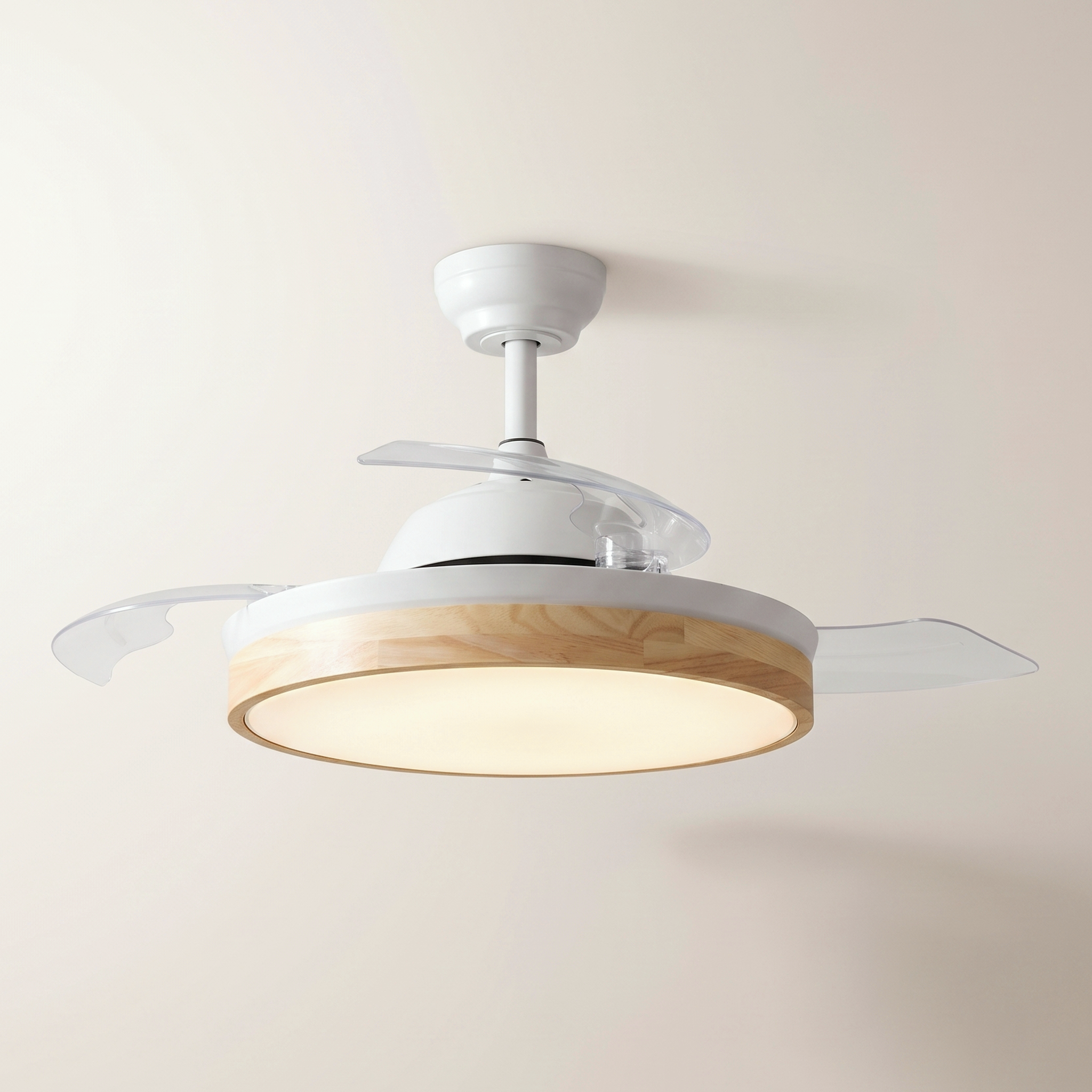 42" LED Ceiling Fan with Light & Remote — White