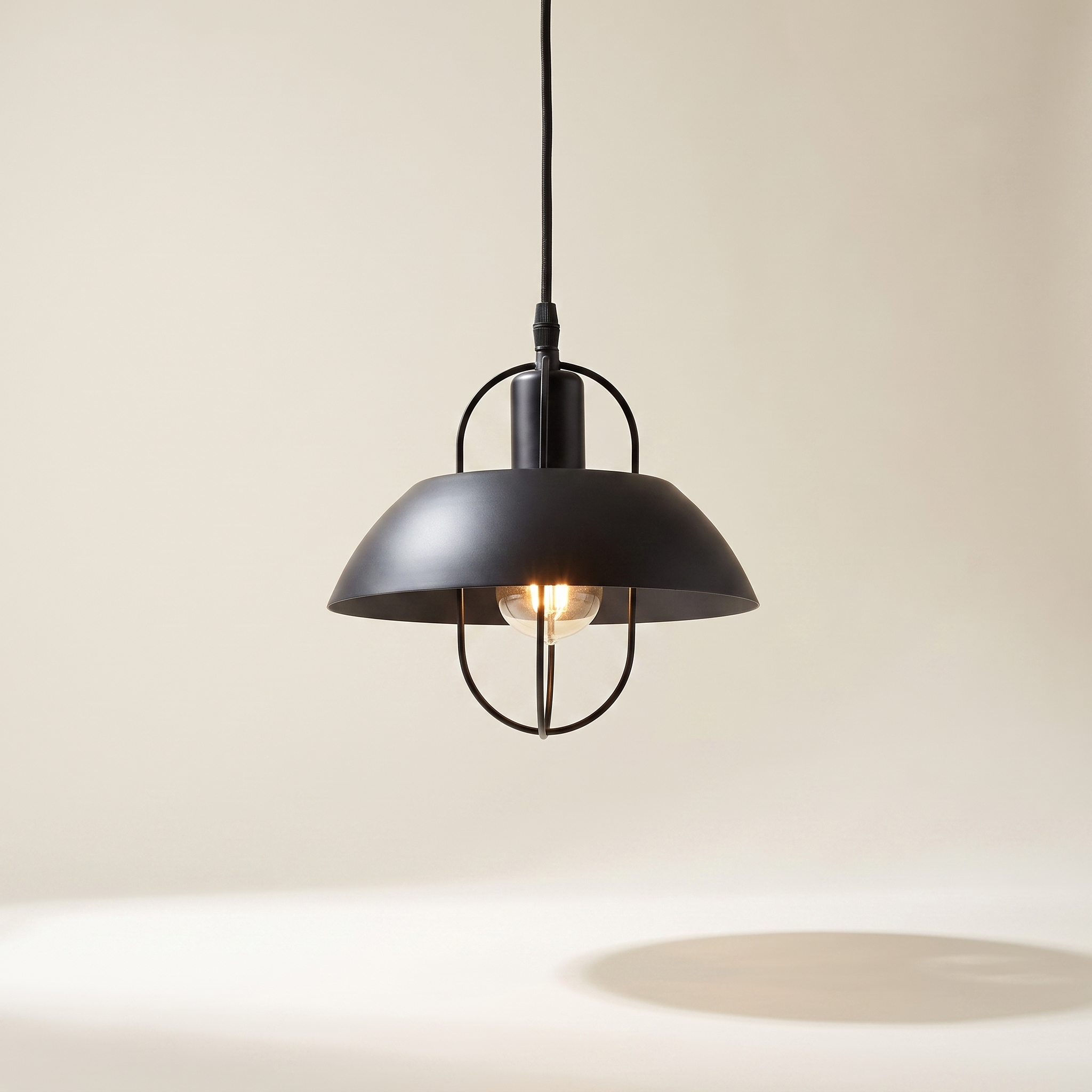 Jessar "Clifton" Pendant Light — Black Steel