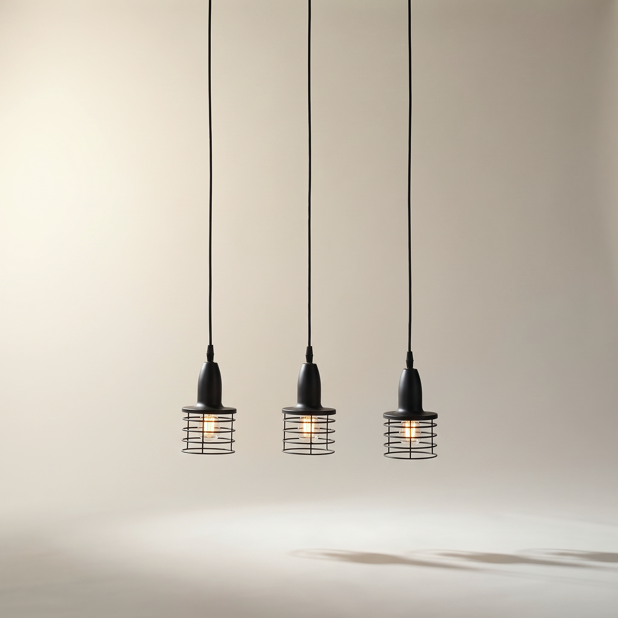 Jessar "Norway" 3-Light Linear Pendant — Black Steel