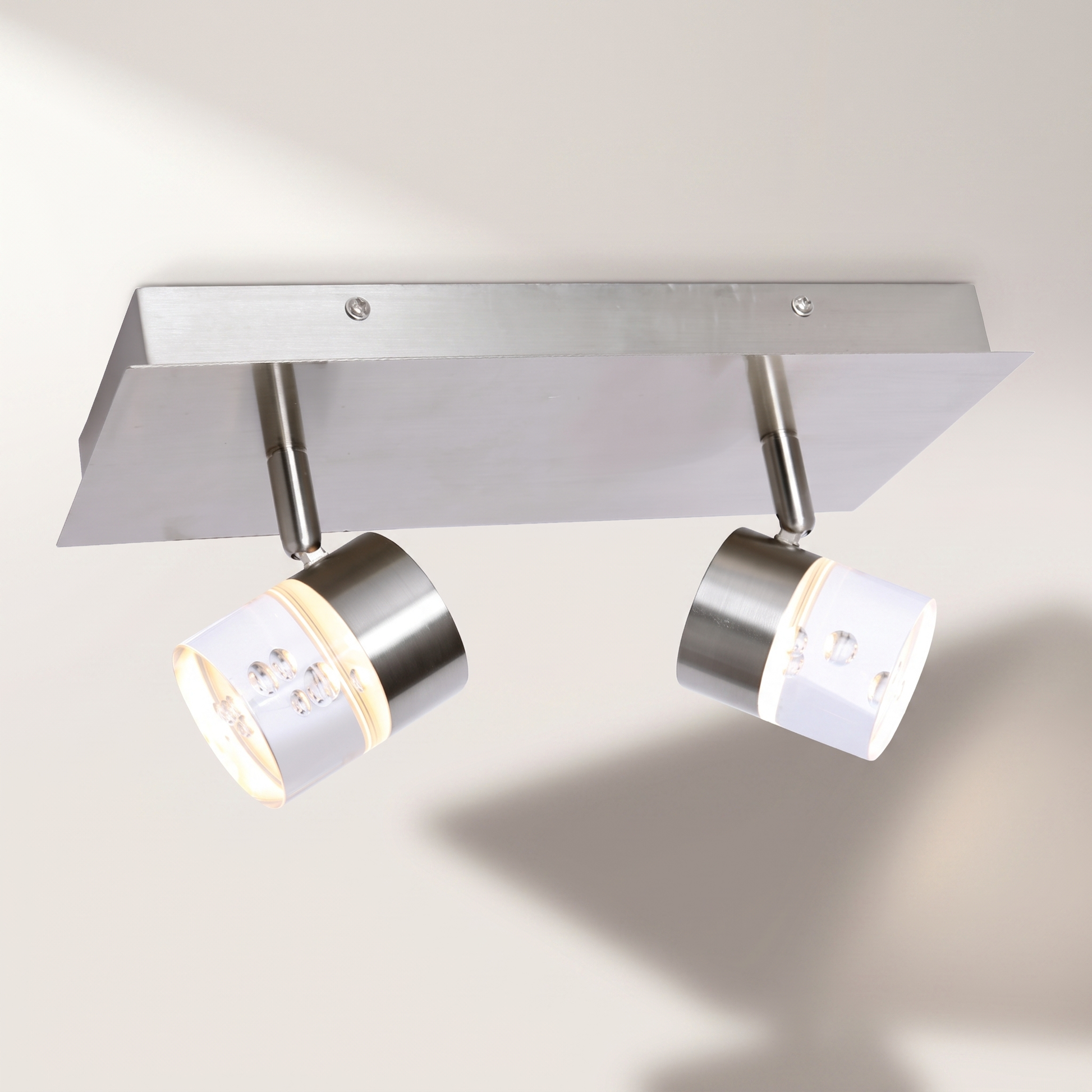 Hope 2-Head Integrated LED Track Light - Nickel