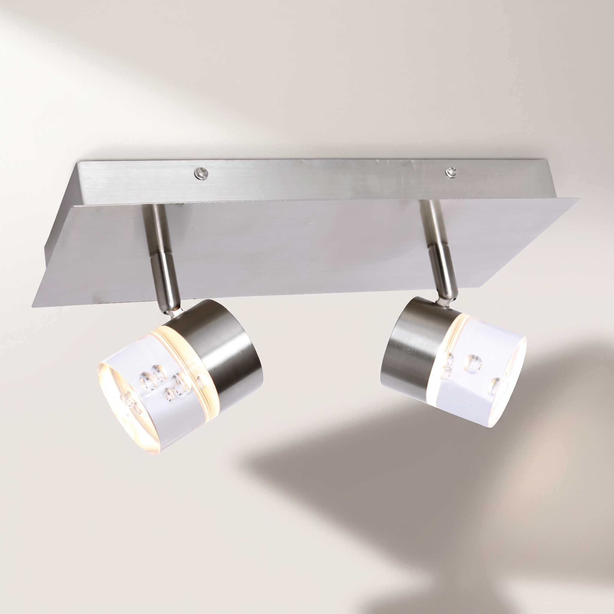 Hope 2-Head Integrated LED Track Light - Nickel