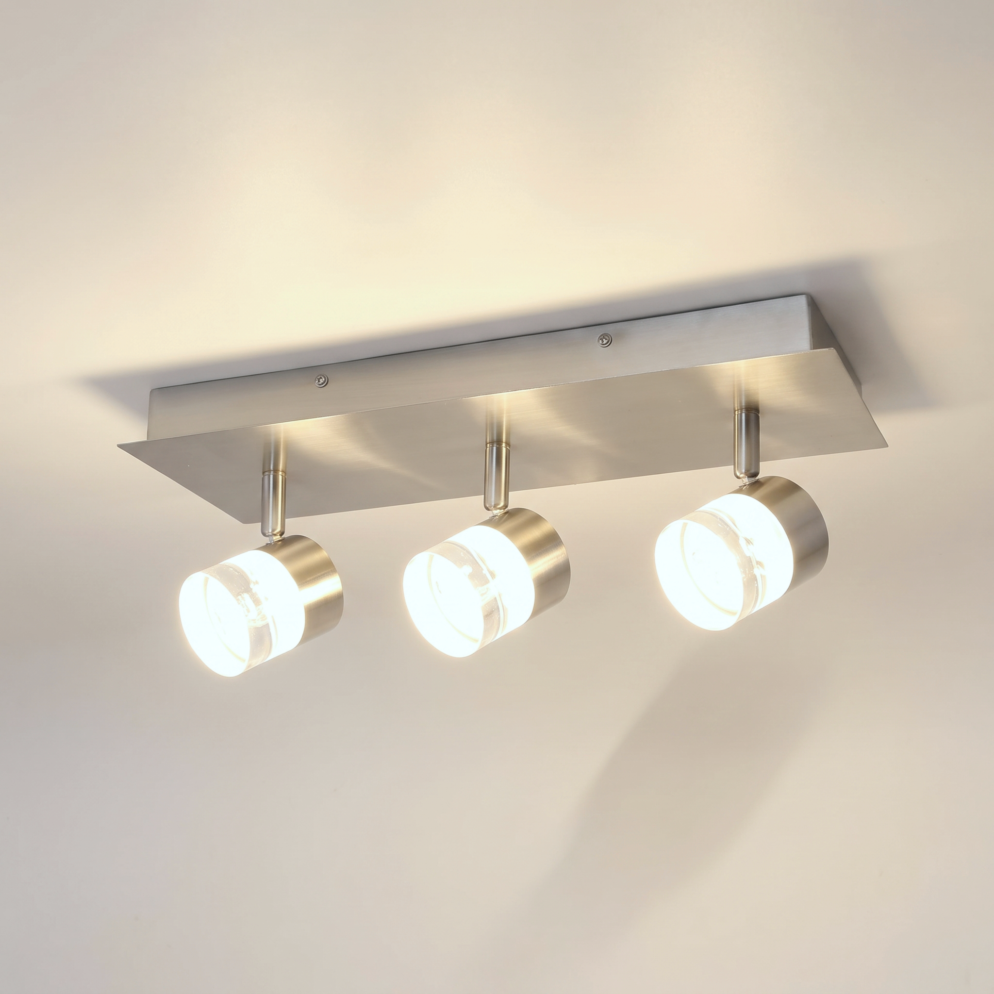 Hope 3-Head Integrated LED Track Light - Nickel