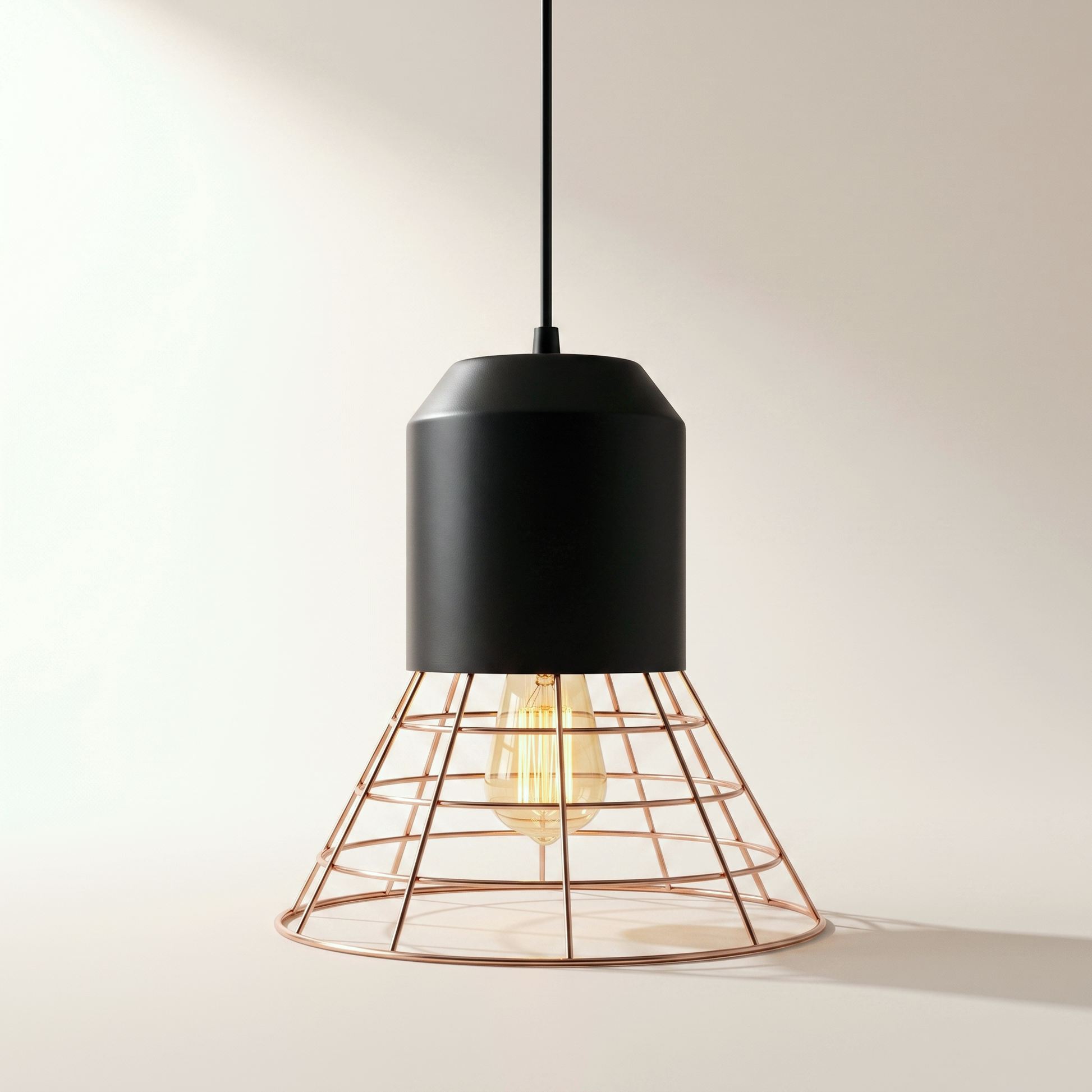 PENDANT FIXTURE 1 LIGHT BLACK "EUGENE"