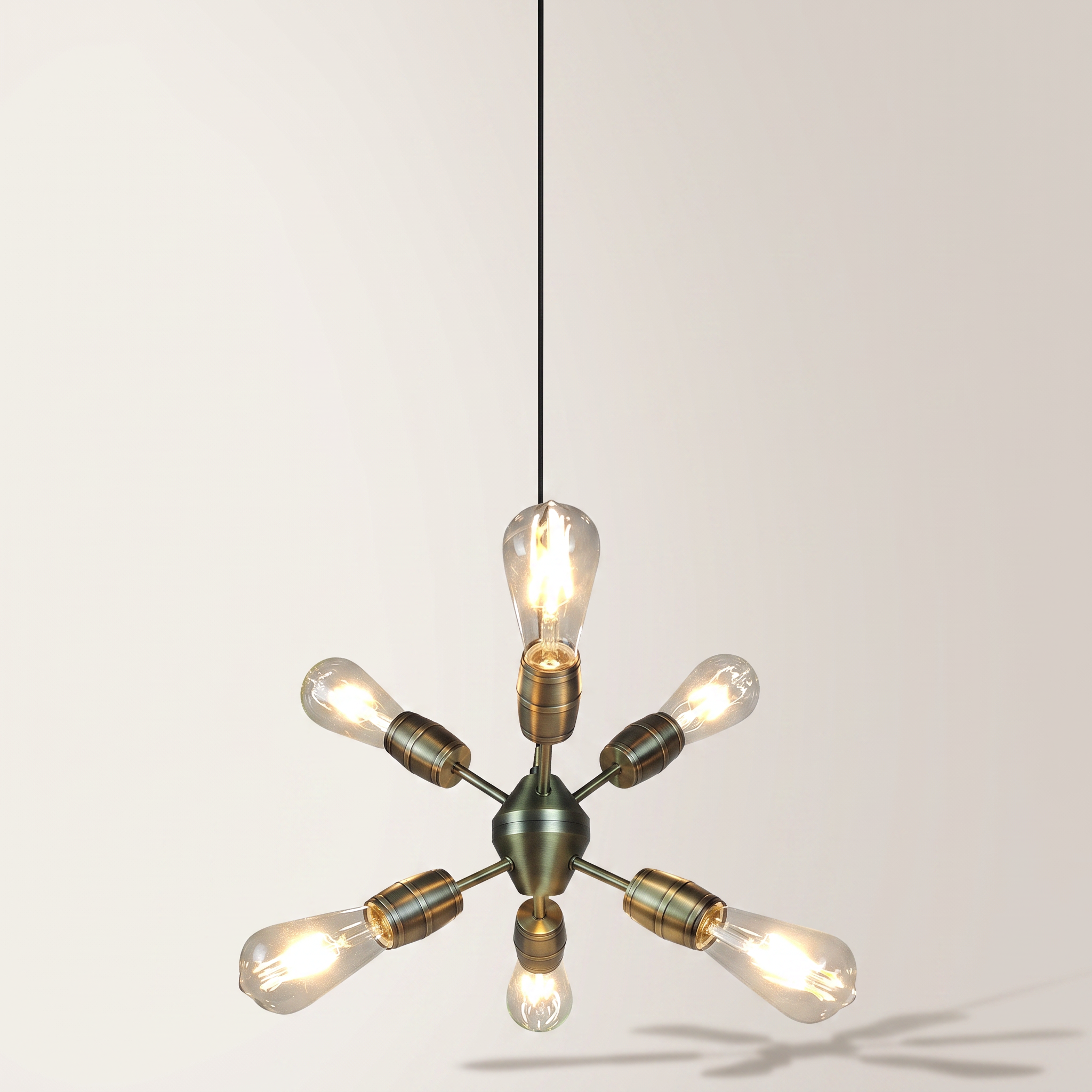 FREEDOM 6-Light Sputnik Pendant — Brushed Bronze