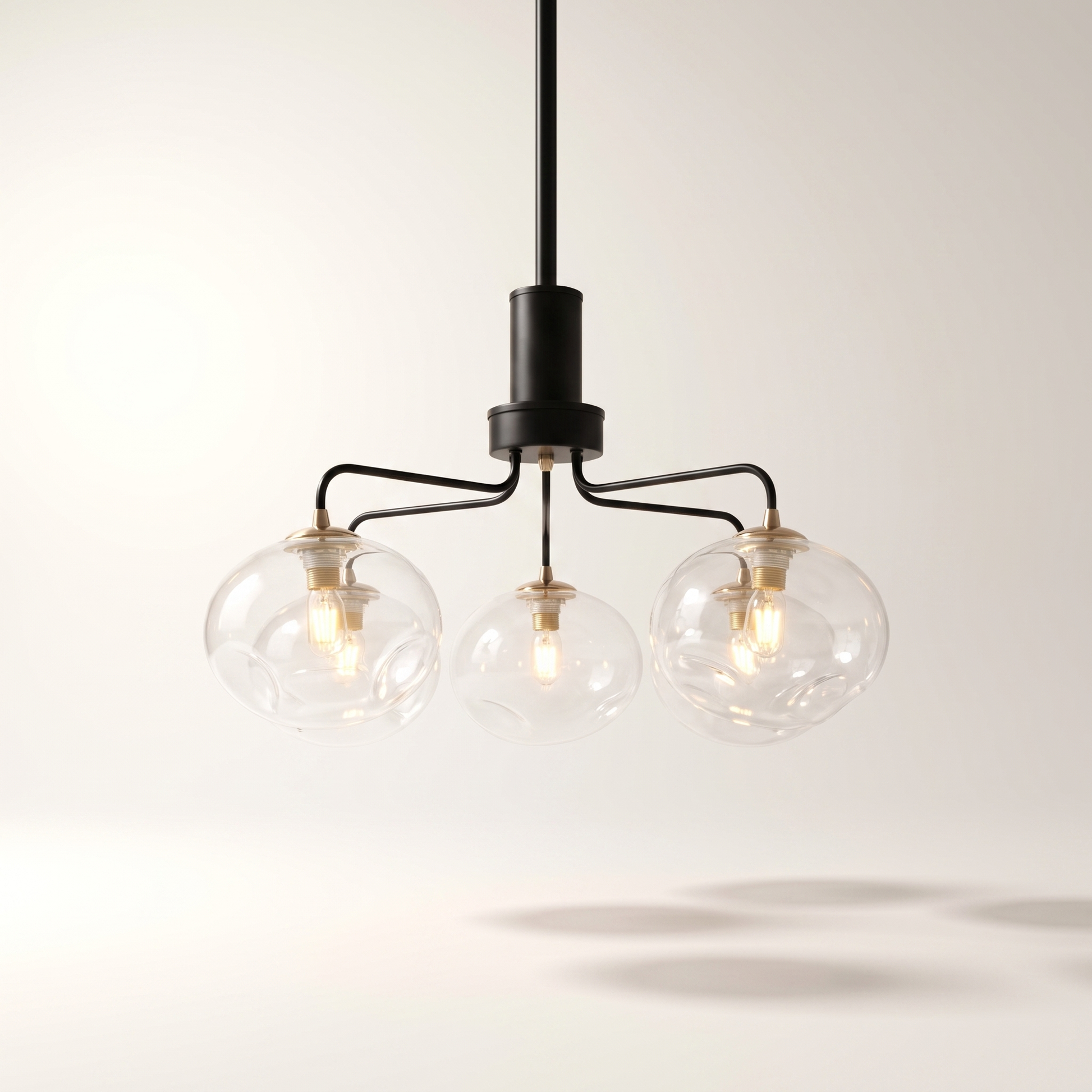 STANFORD 5-Light Pendant — Black & Gold