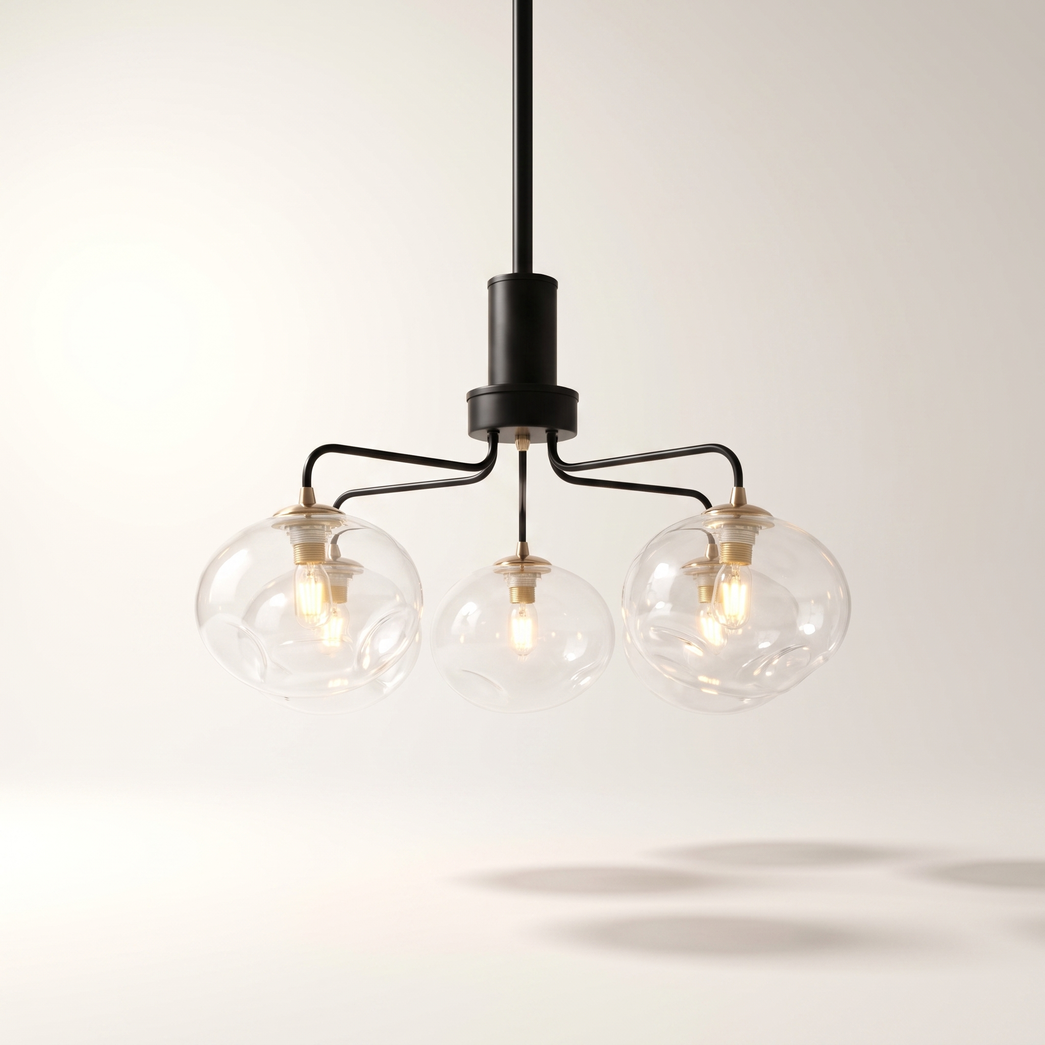 STANFORD 5-Light Pendant — Black & Gold