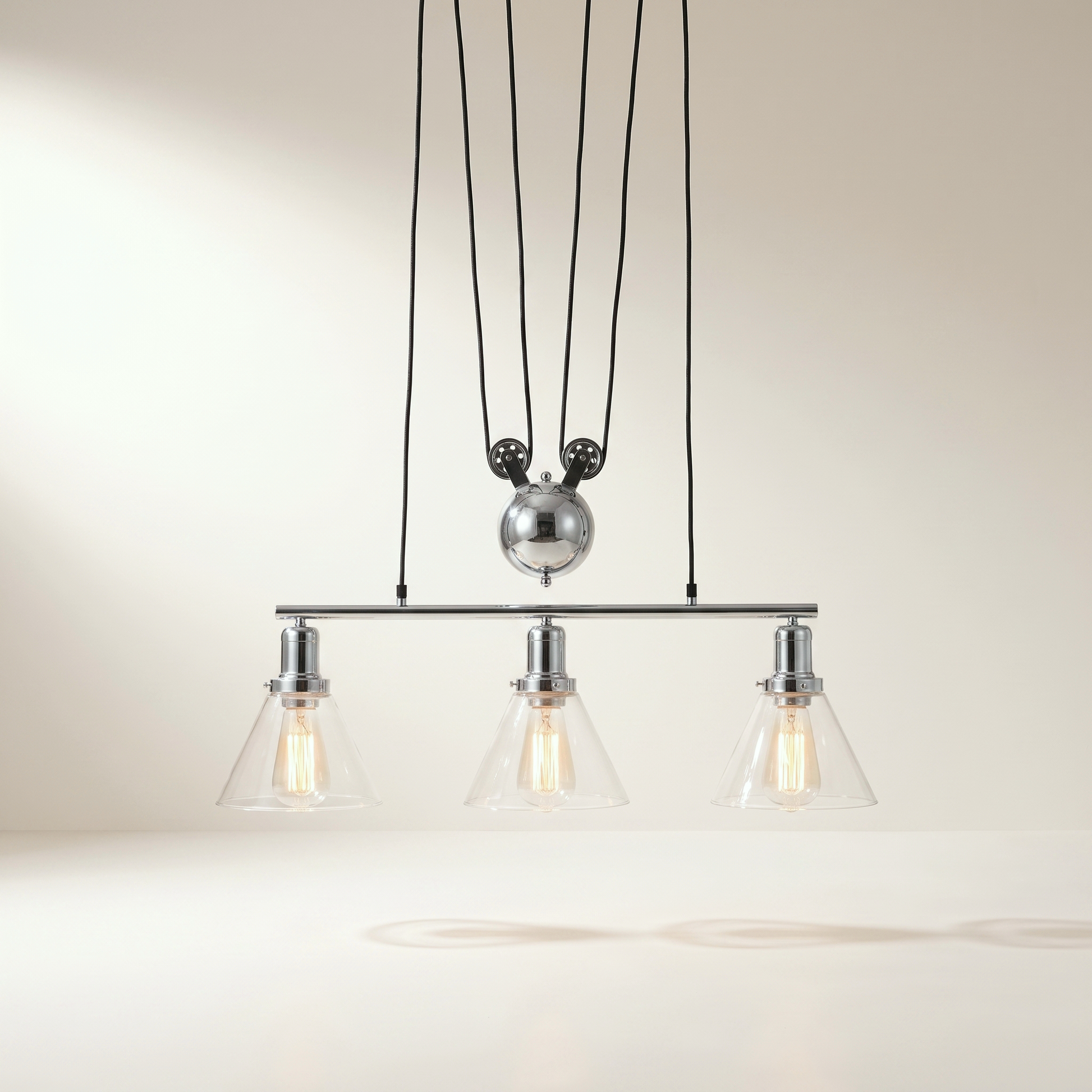 DAKOTA 3-Light Linear Island Pendant — Chrome