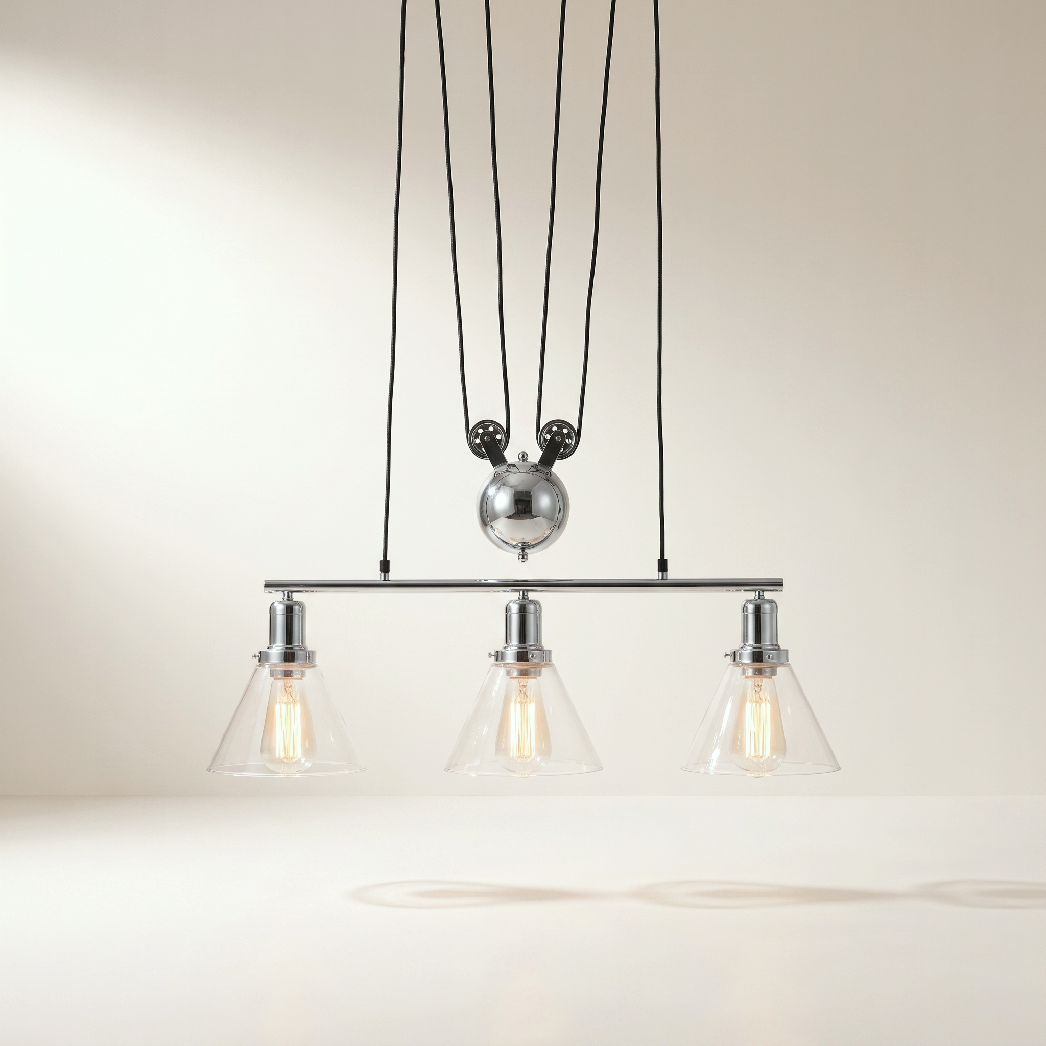 DAKOTA 3-Light Linear Island Pendant — Chrome