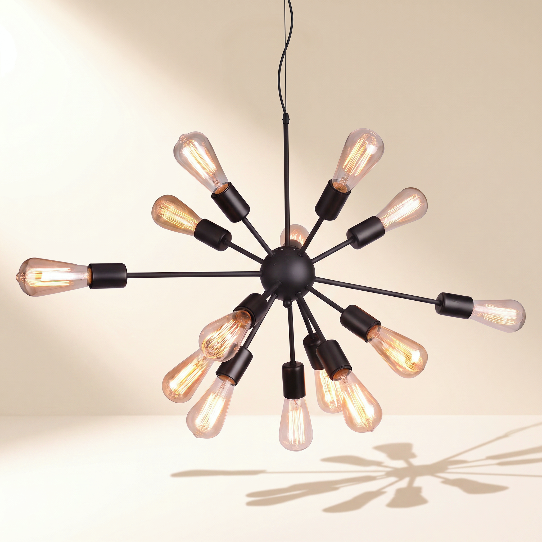 Jessar "Jensen" 14-Light Pendant — Black Steel