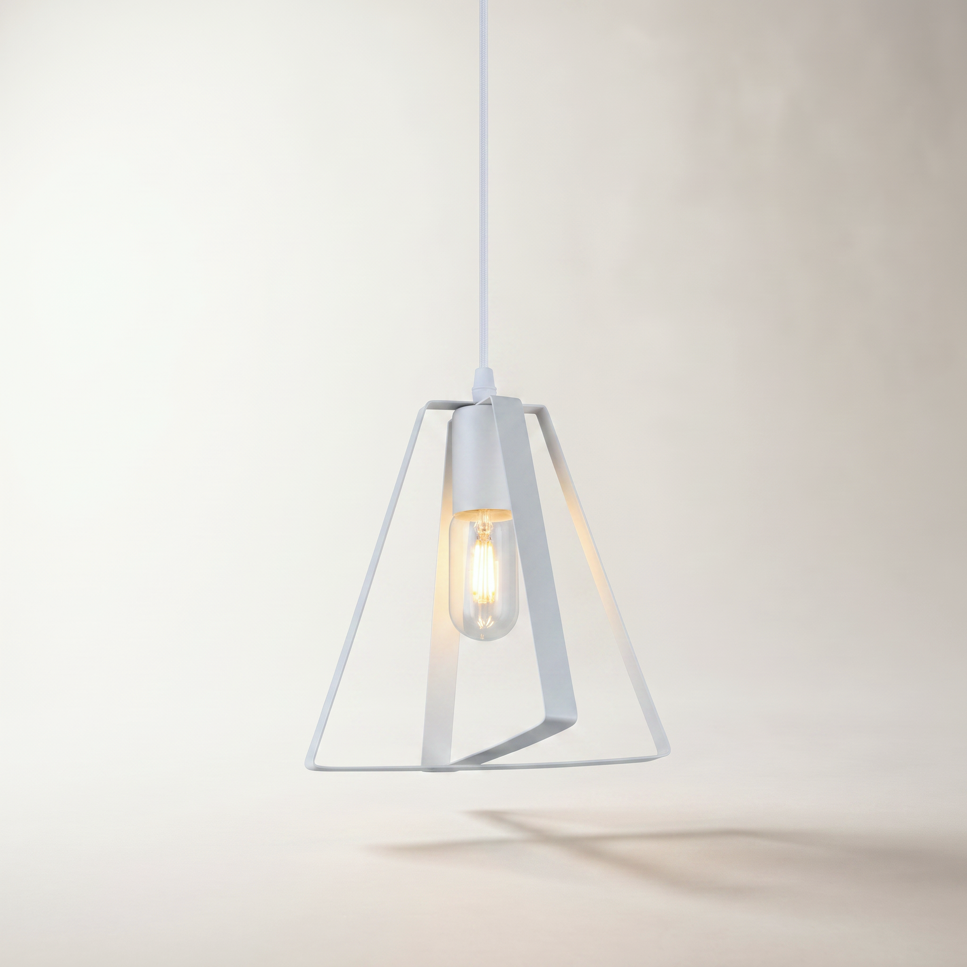 Jessar "Fox" 1-Light Pendant — White Steel
