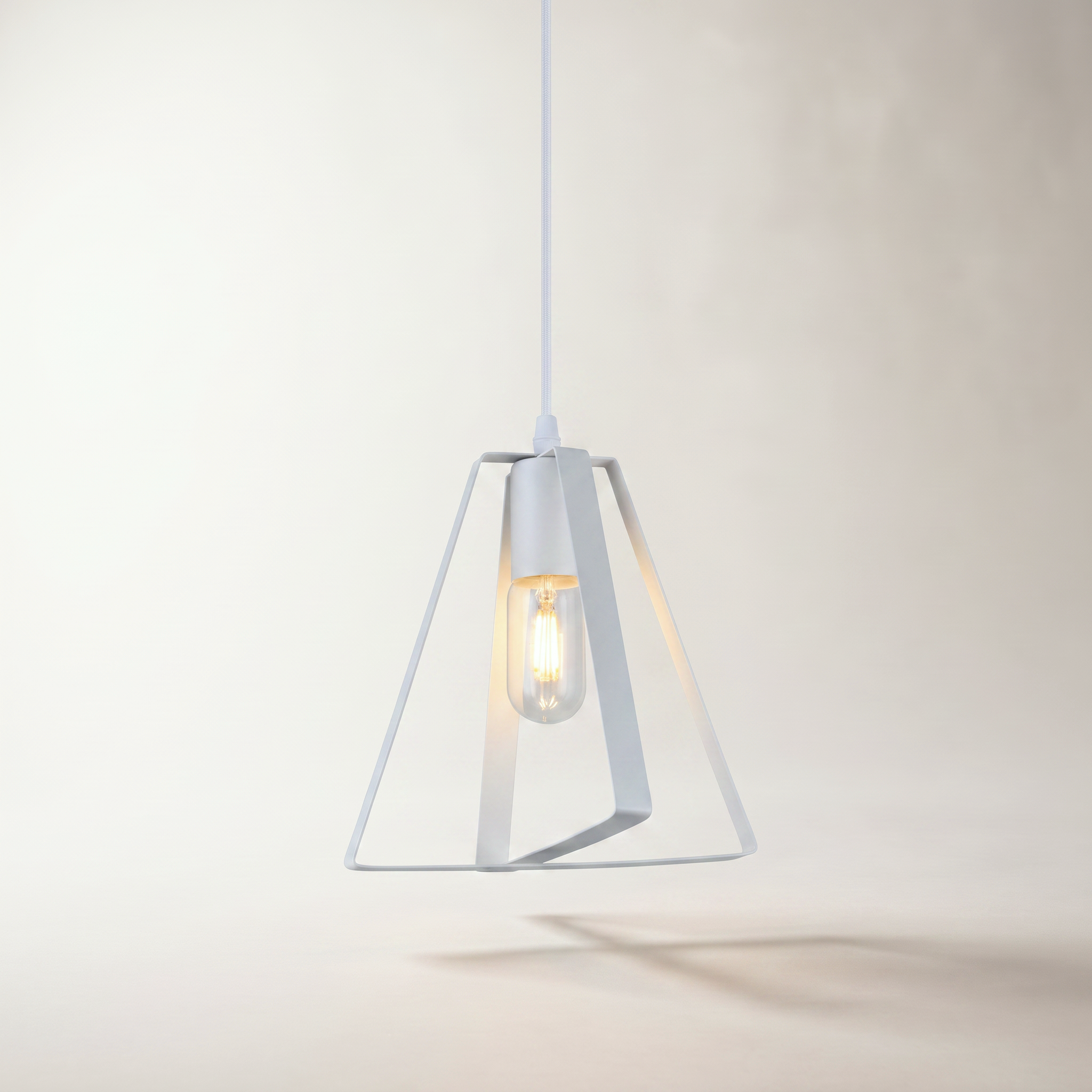 Jessar "Fox" 1-Light Pendant — White Steel