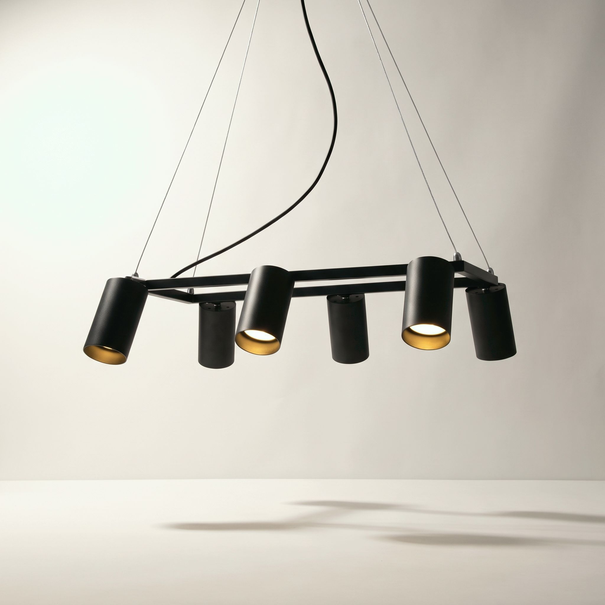 Jessar "Palmer" 6-Light Linear Pendant — Black Steel