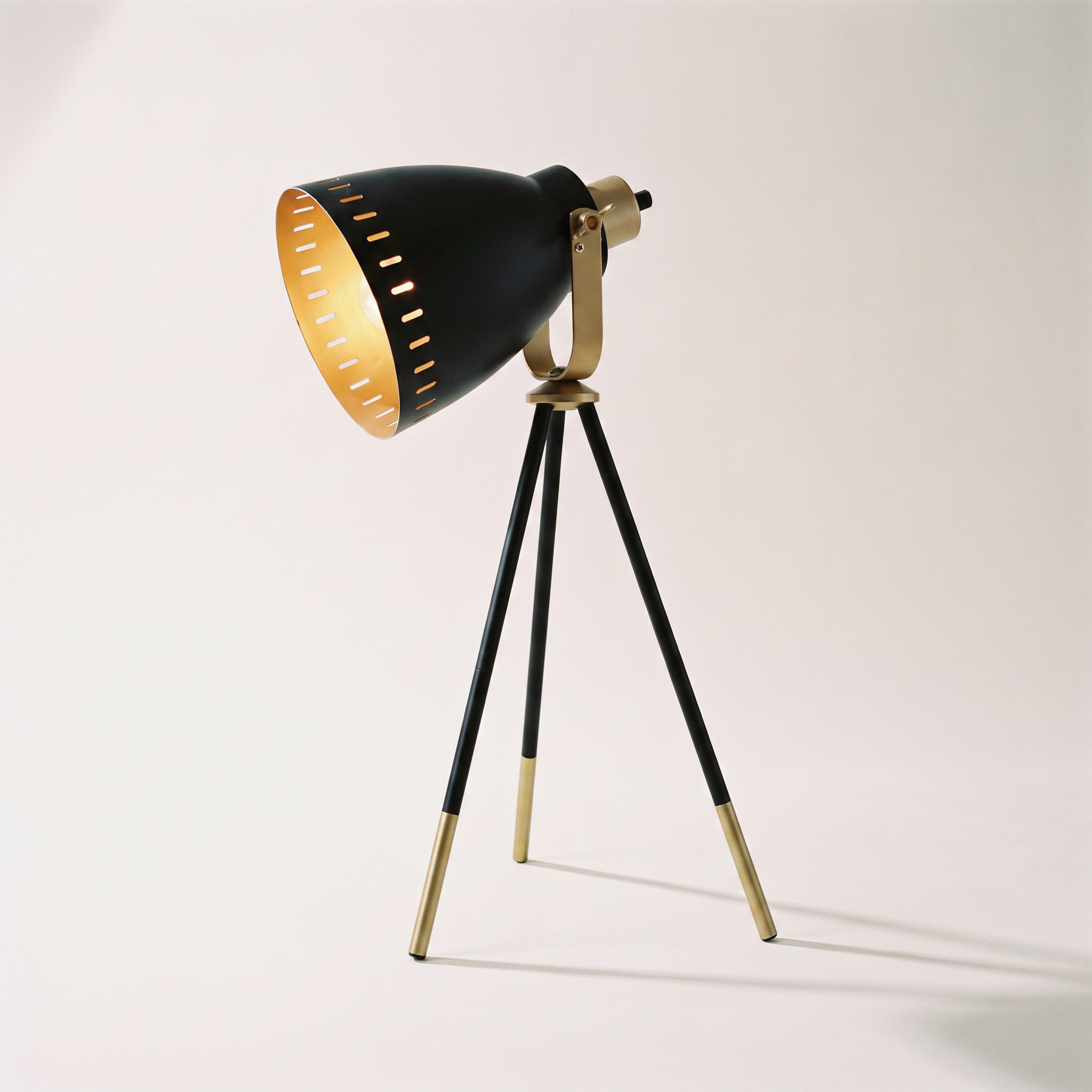 Jessar "Parker" Table Lamp — Black & Gold Steel