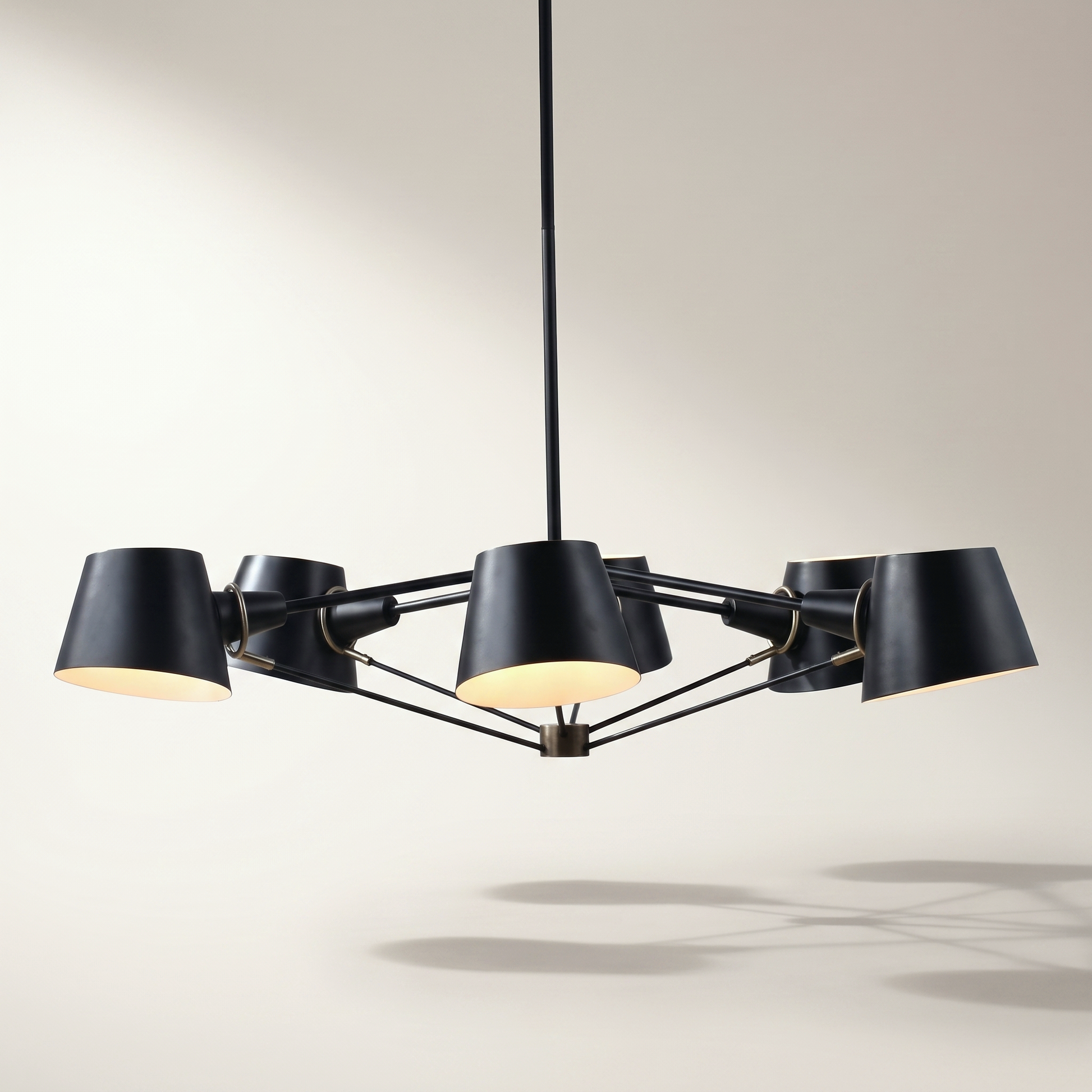 Jessar "Connexion" 6-Light Pendant — Black Steel