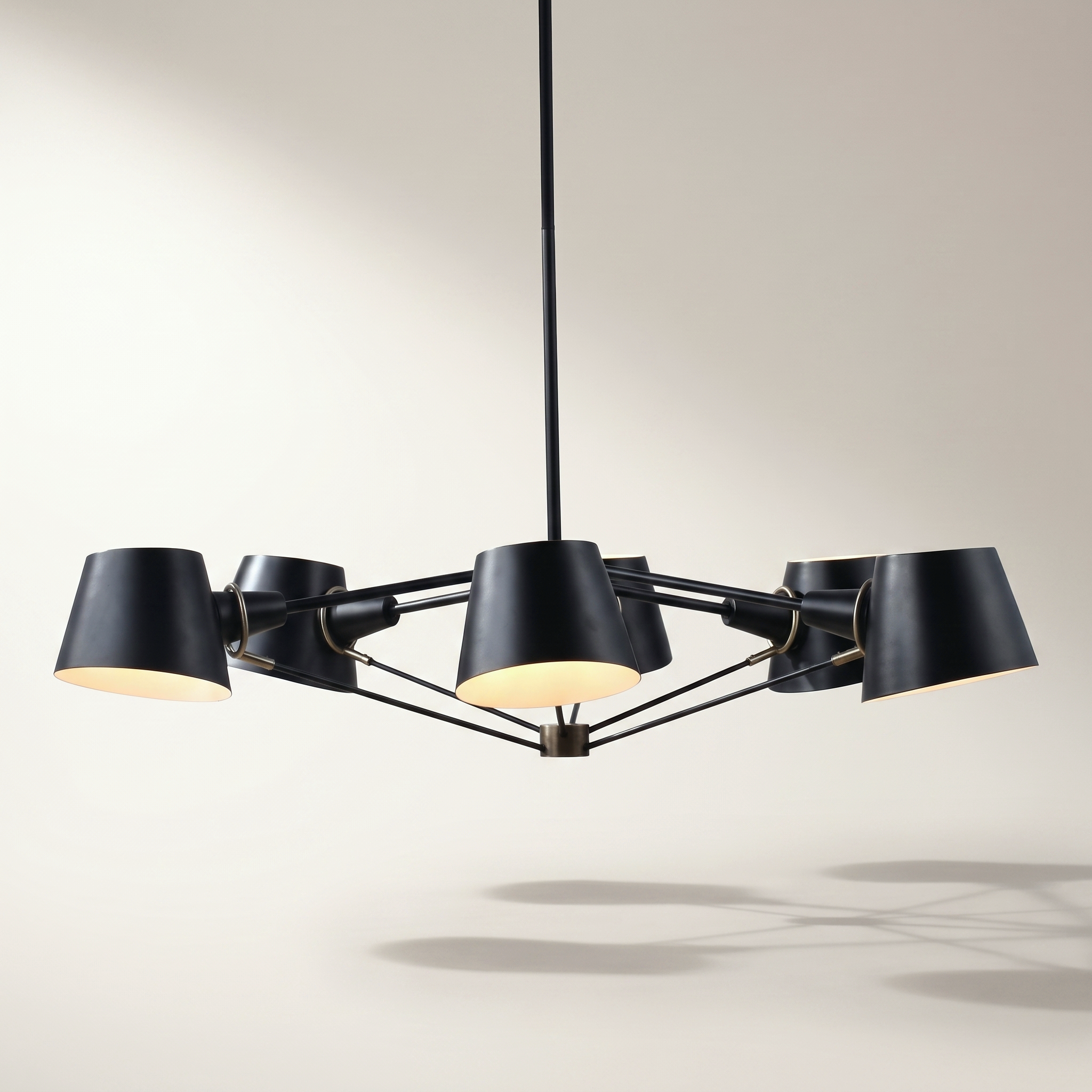 Jessar "Connexion" 6-Light Pendant — Black Steel