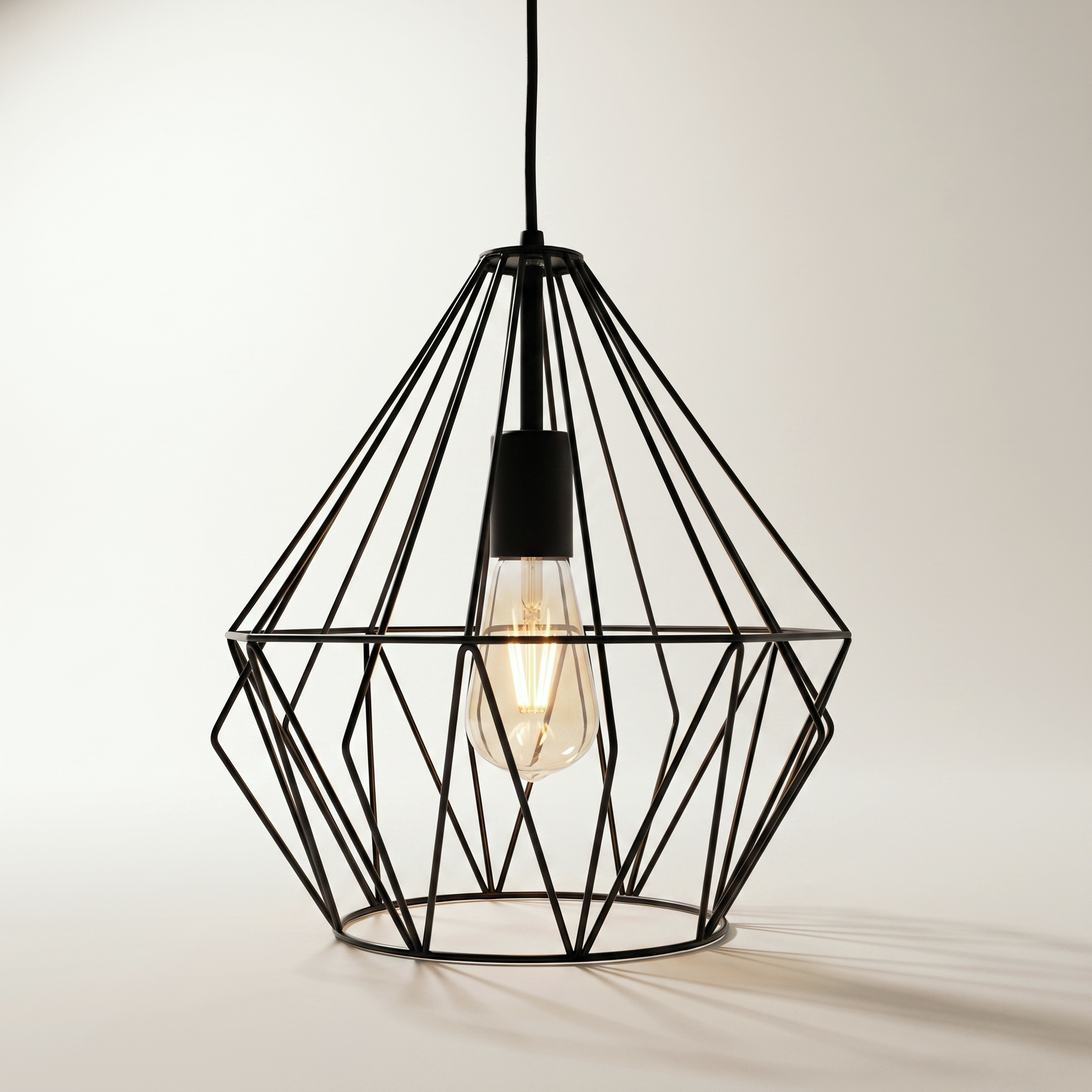 "Sterling" 1-Light Pendant Fixture — Black