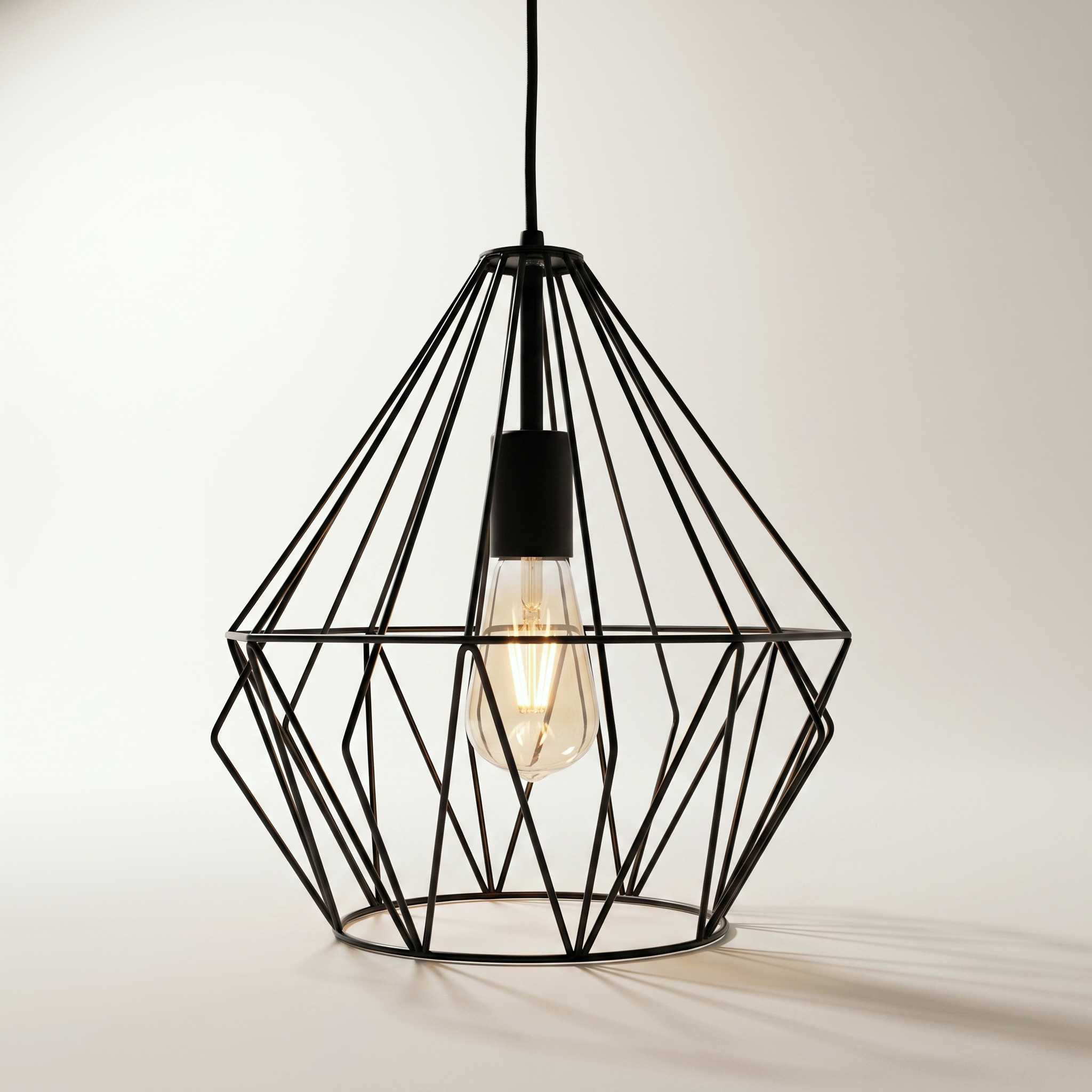 "Sterling" 1-Light Pendant Fixture — Black