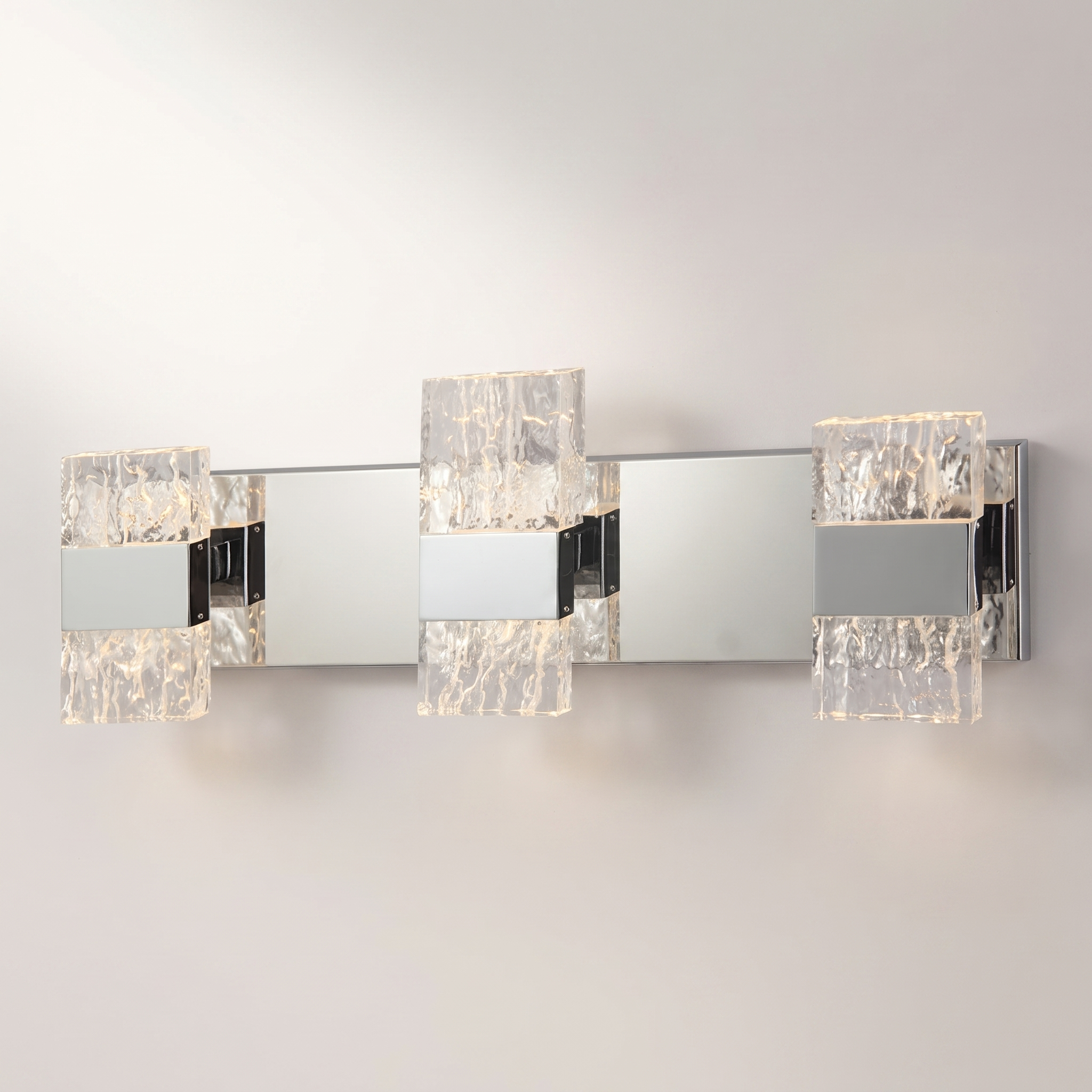 Christalina 3-Light LED Vanity Light — Chrome, Dimmable