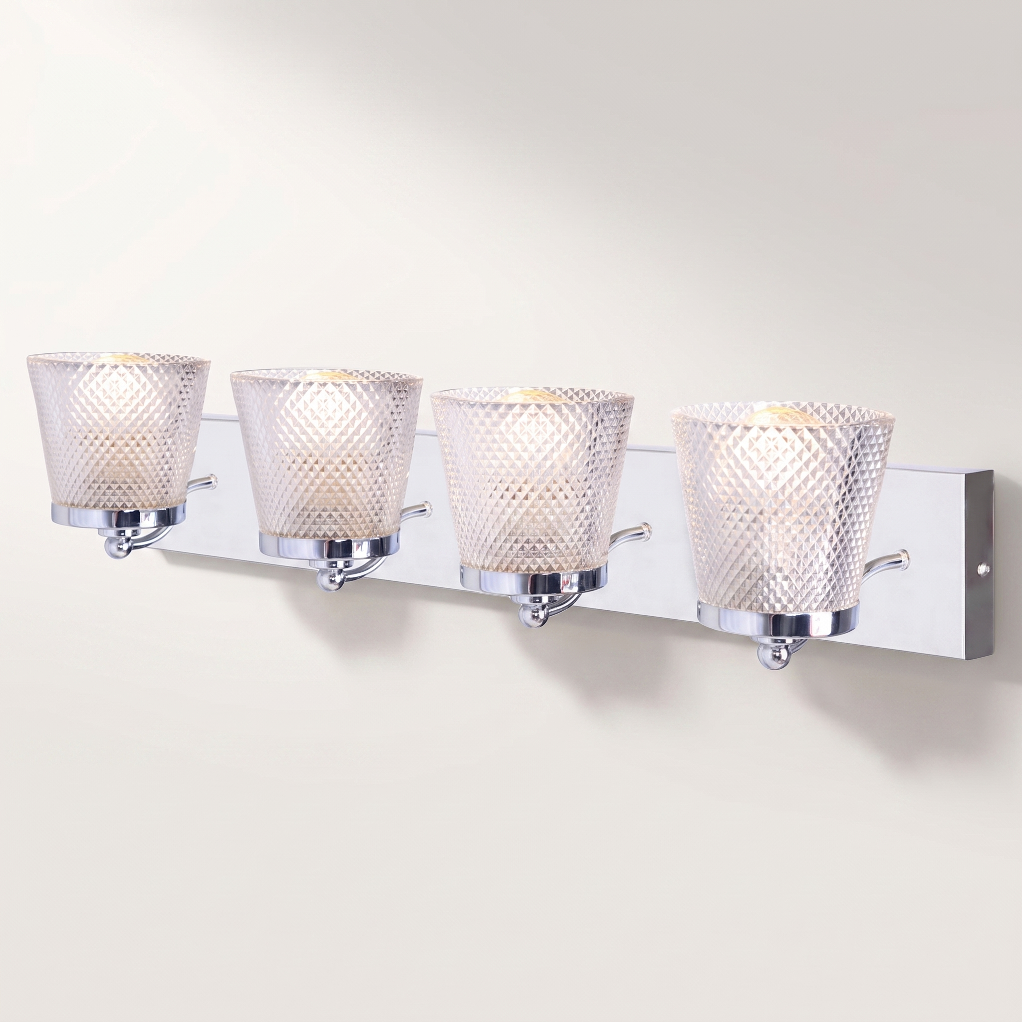 Riva 4-Light Vanity Light — Chrome & Glass