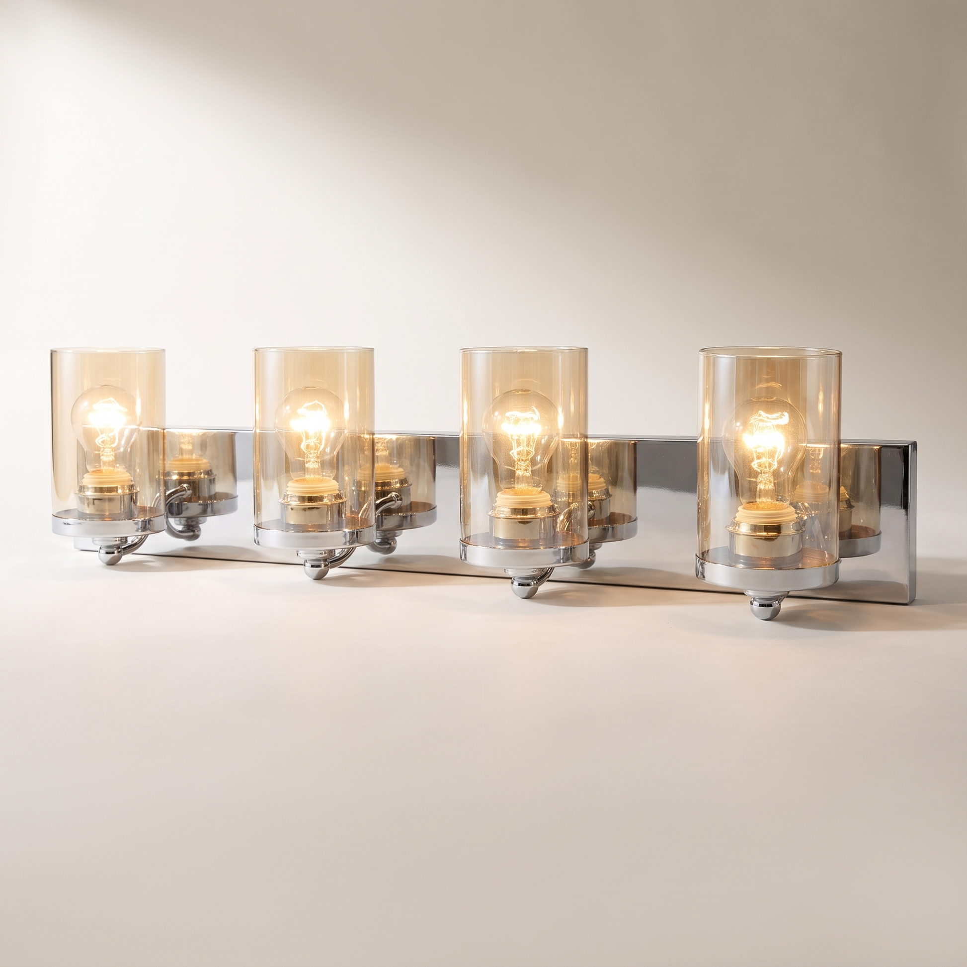 Dawson 4-Light Vanity Light — Chrome & Glass