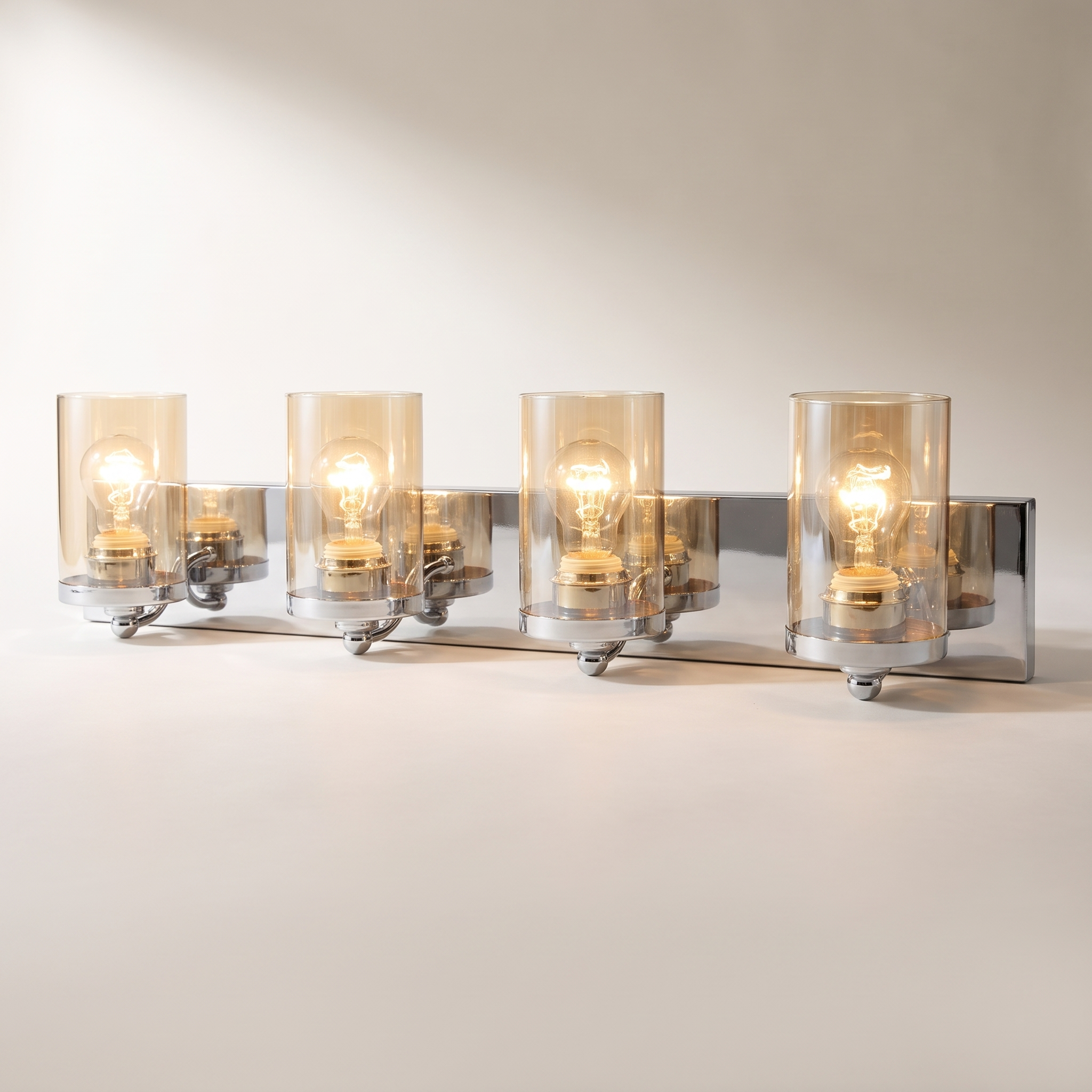Dawson 4-Light Vanity Light — Chrome & Glass