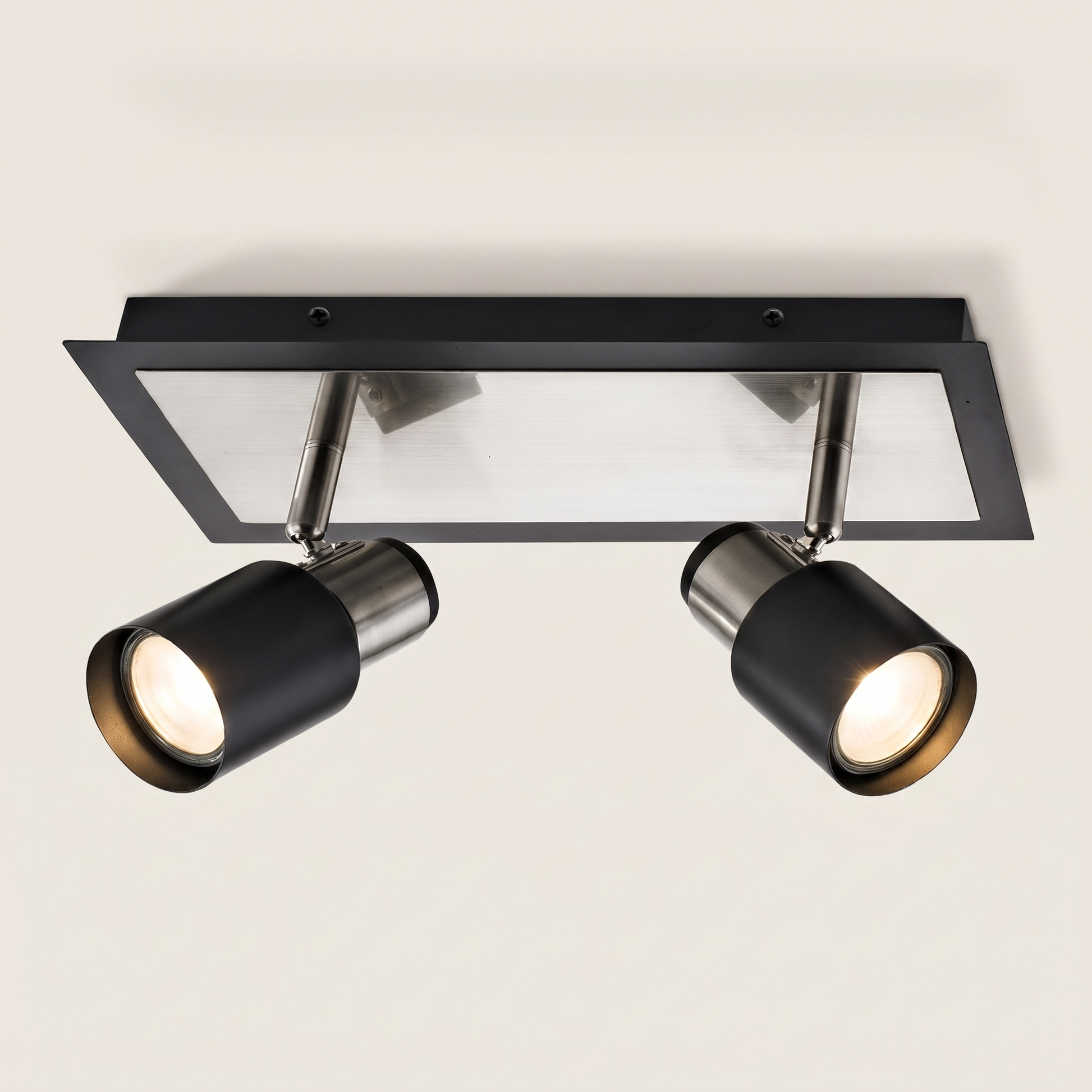 Track light — Brushed nickel & matt black