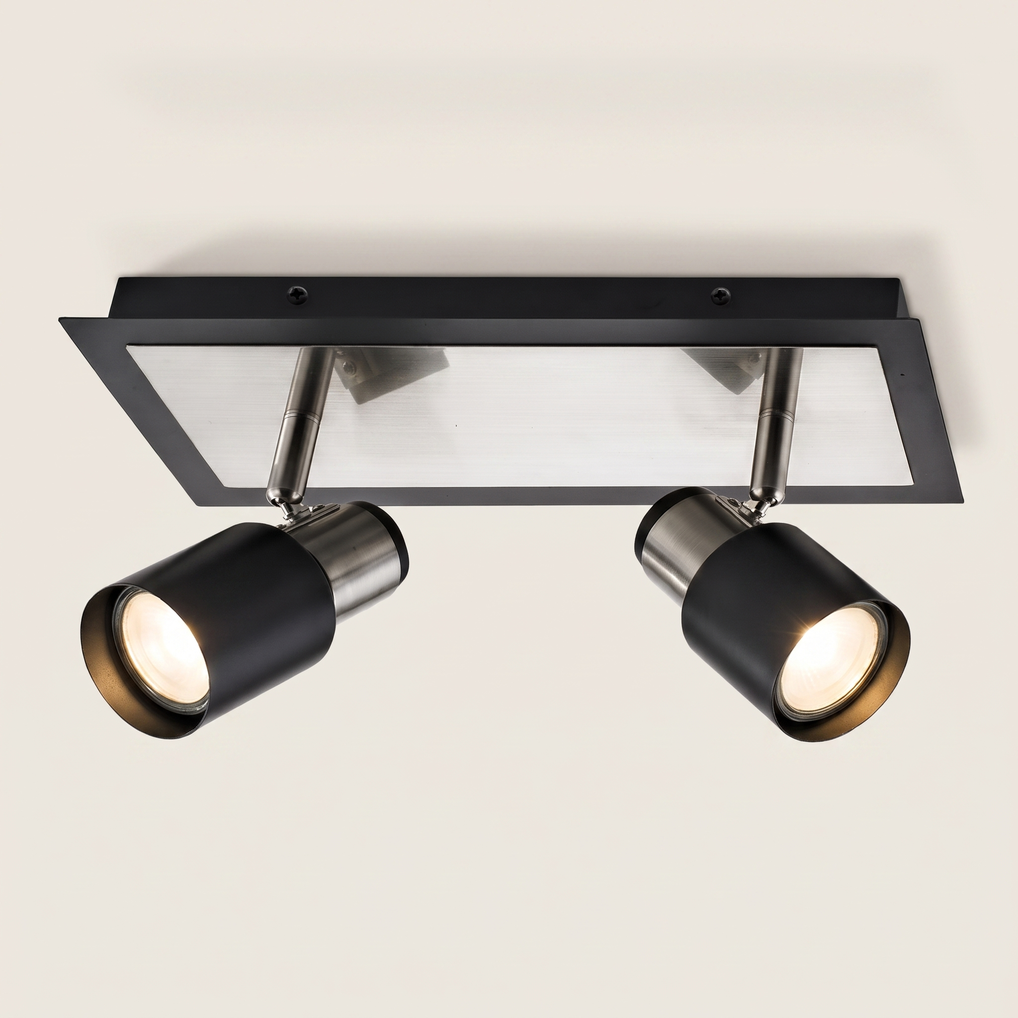 Track light — Brushed nickel & matt black