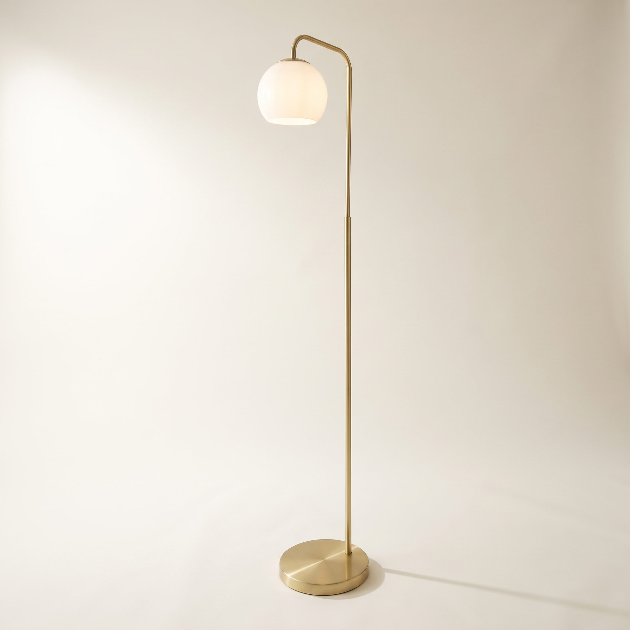 "Cape Town" Floor Lamp — Satin Gold-Plated Brass