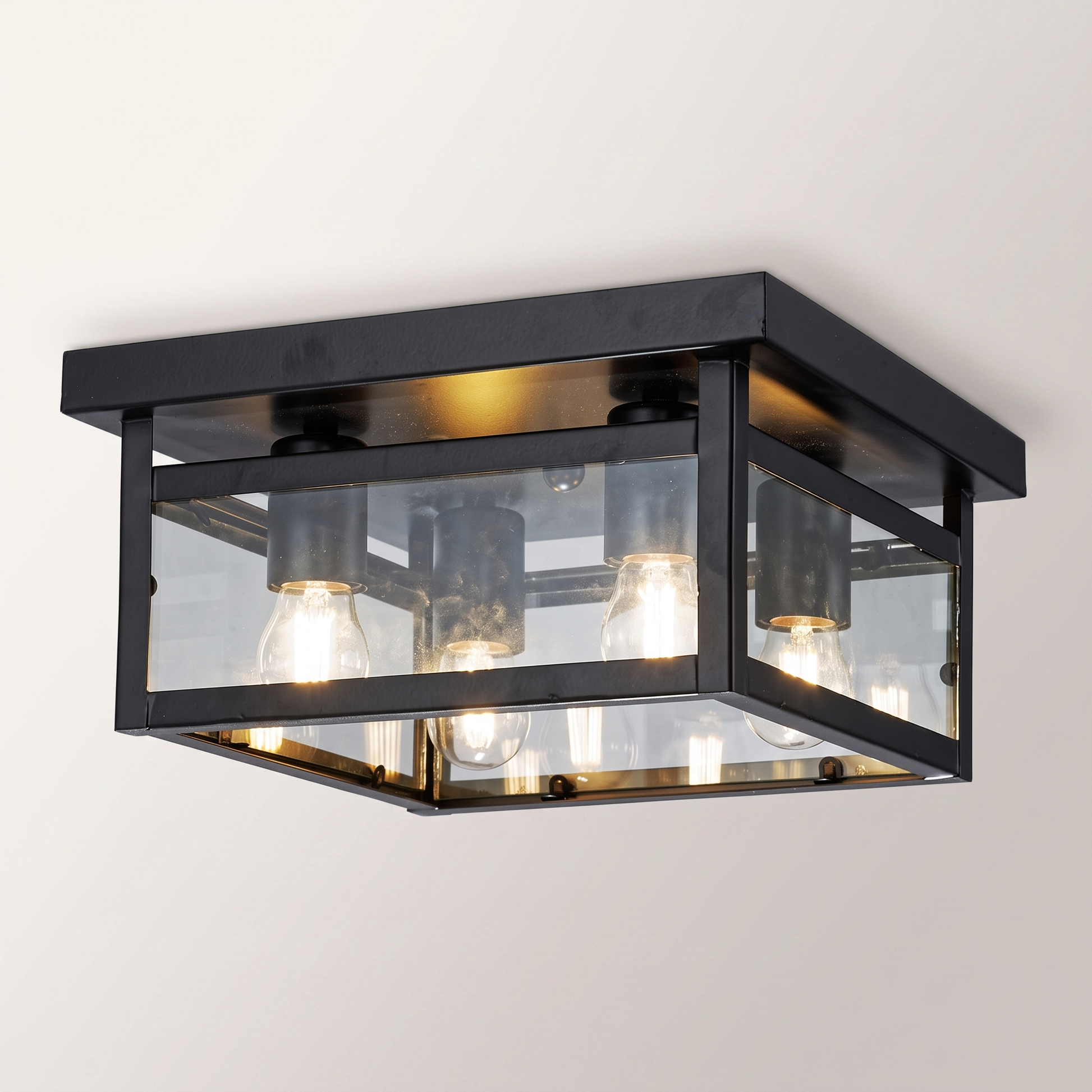 Panama 4-Light Ceiling Fixture — Black