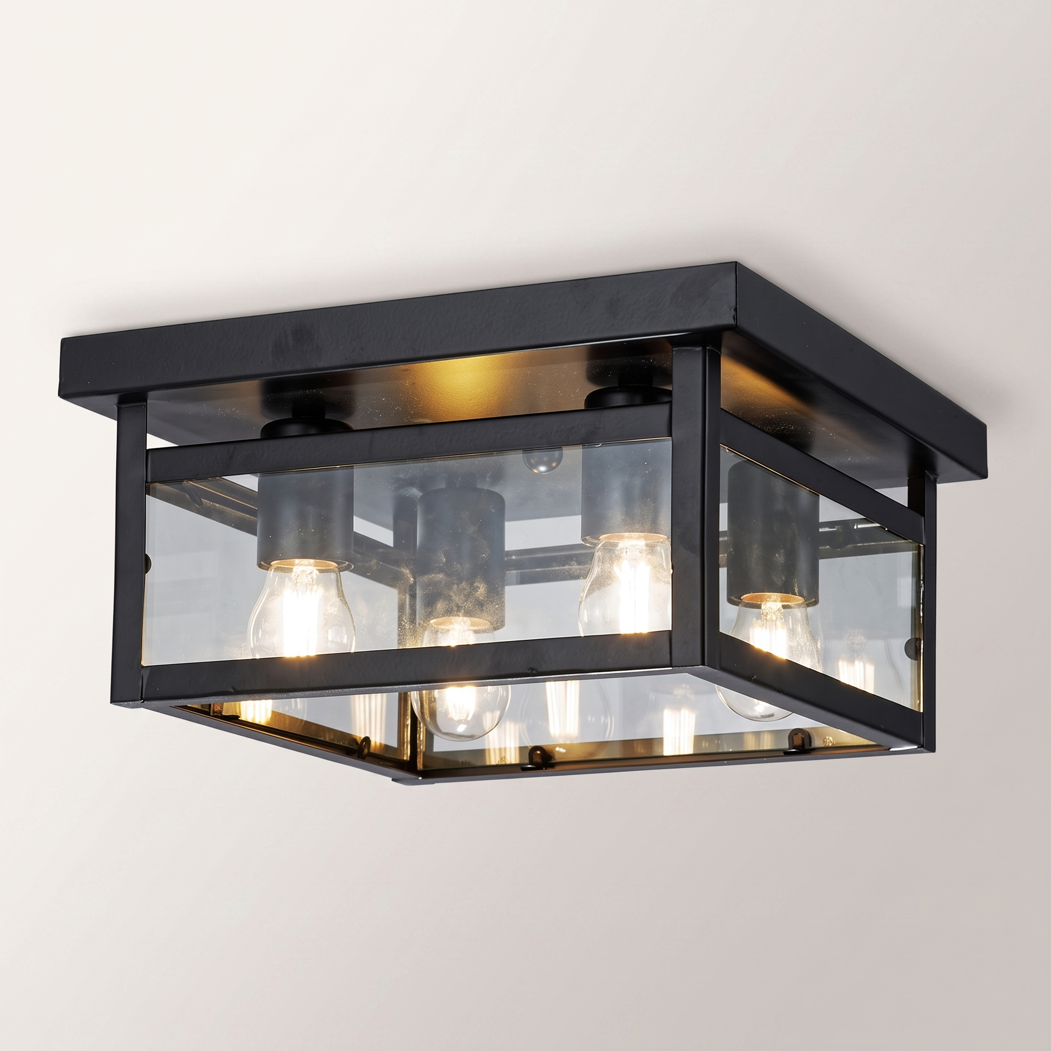 Panama 4-Light Ceiling Fixture — Black