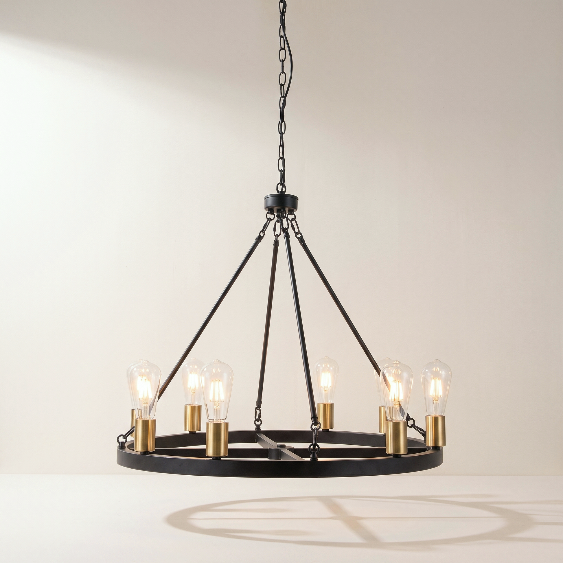 Westgate 8-Light Pendant — Black & Gold