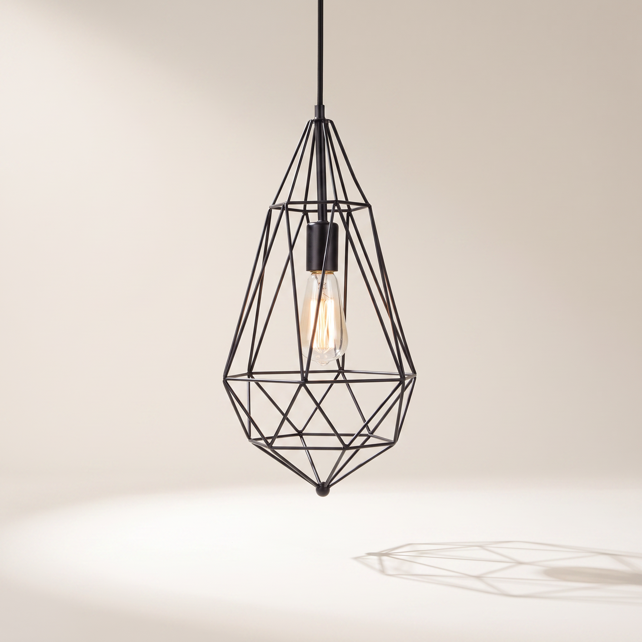 Shadow Single-Light Pendant — Matte Black
