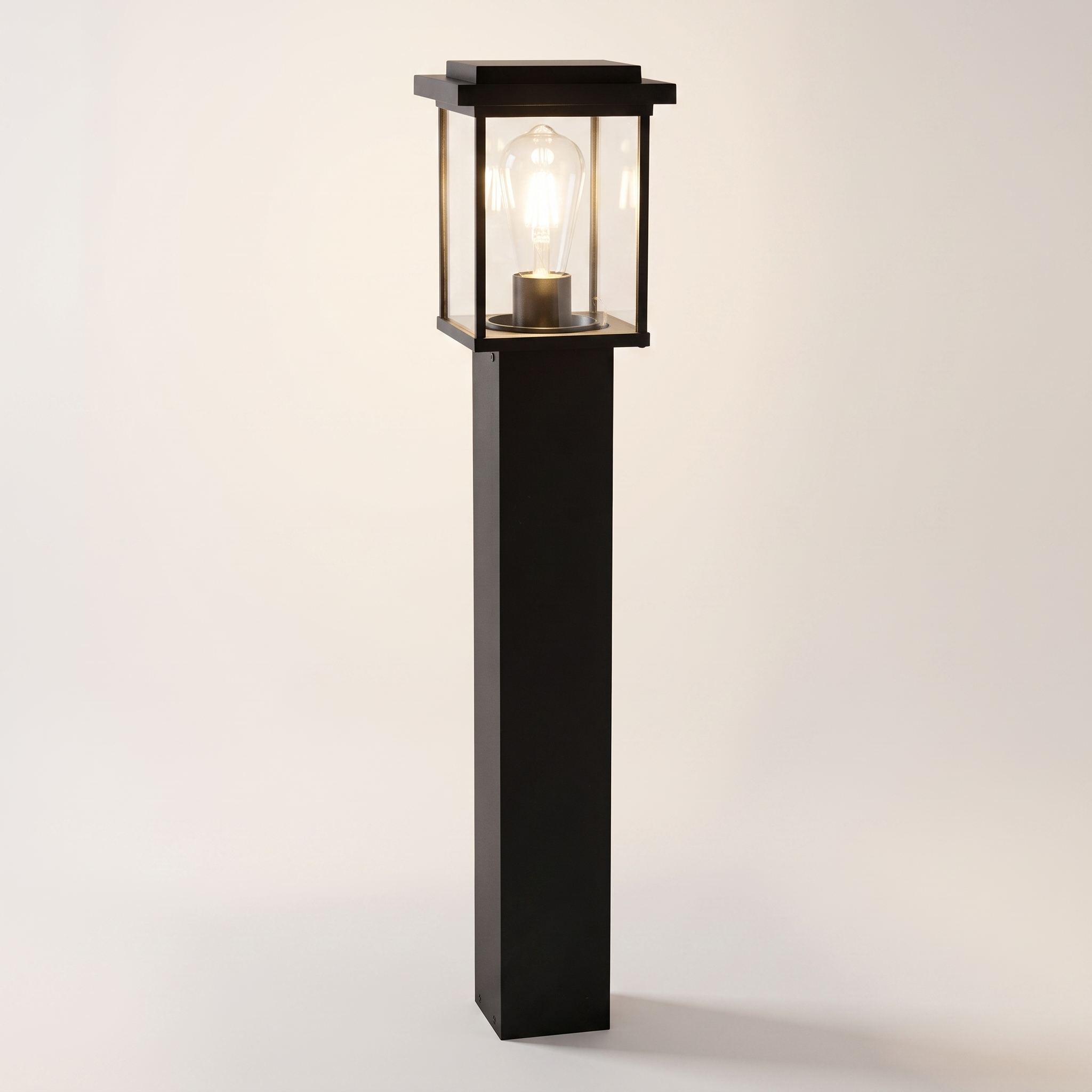 "Kansas" Outdoor Bollard Landscape Light — 80 cm, Black