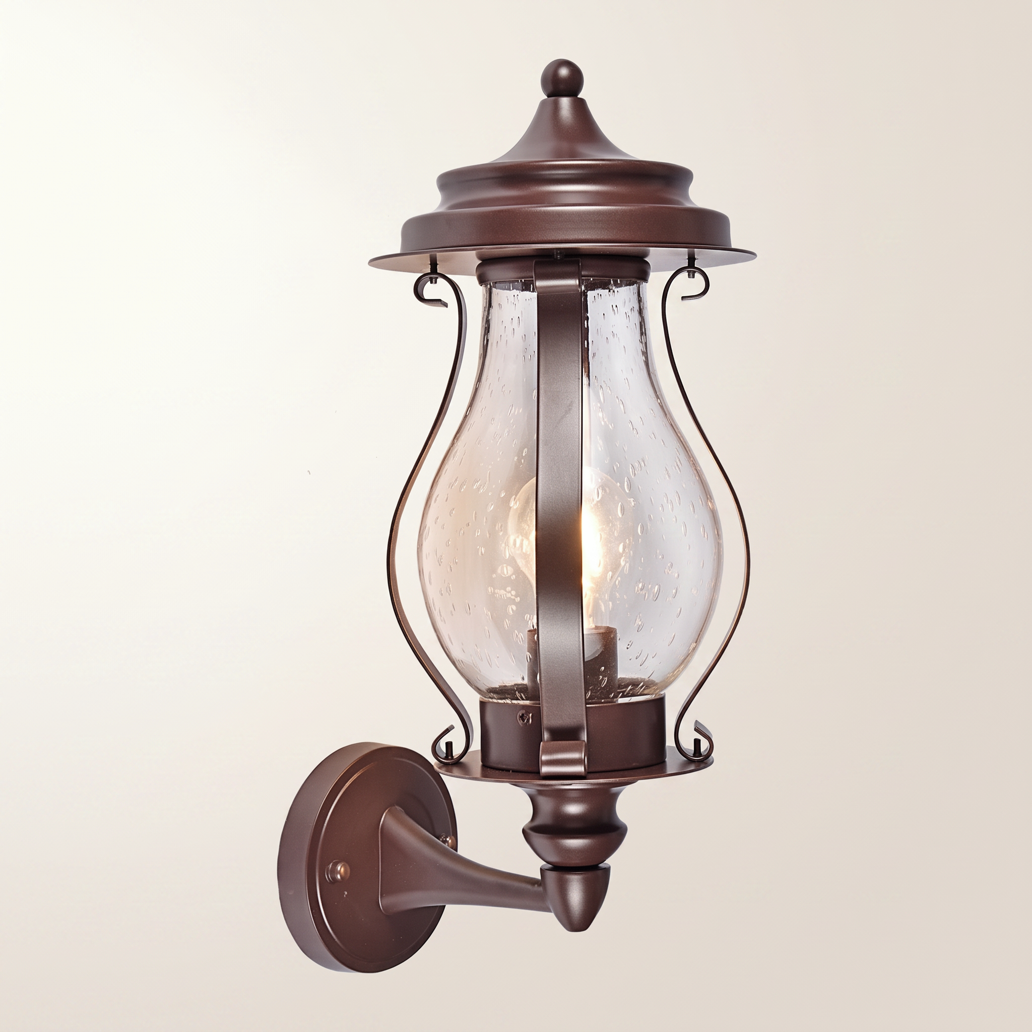 "Alanah" Outdoor Wall Light — Brown