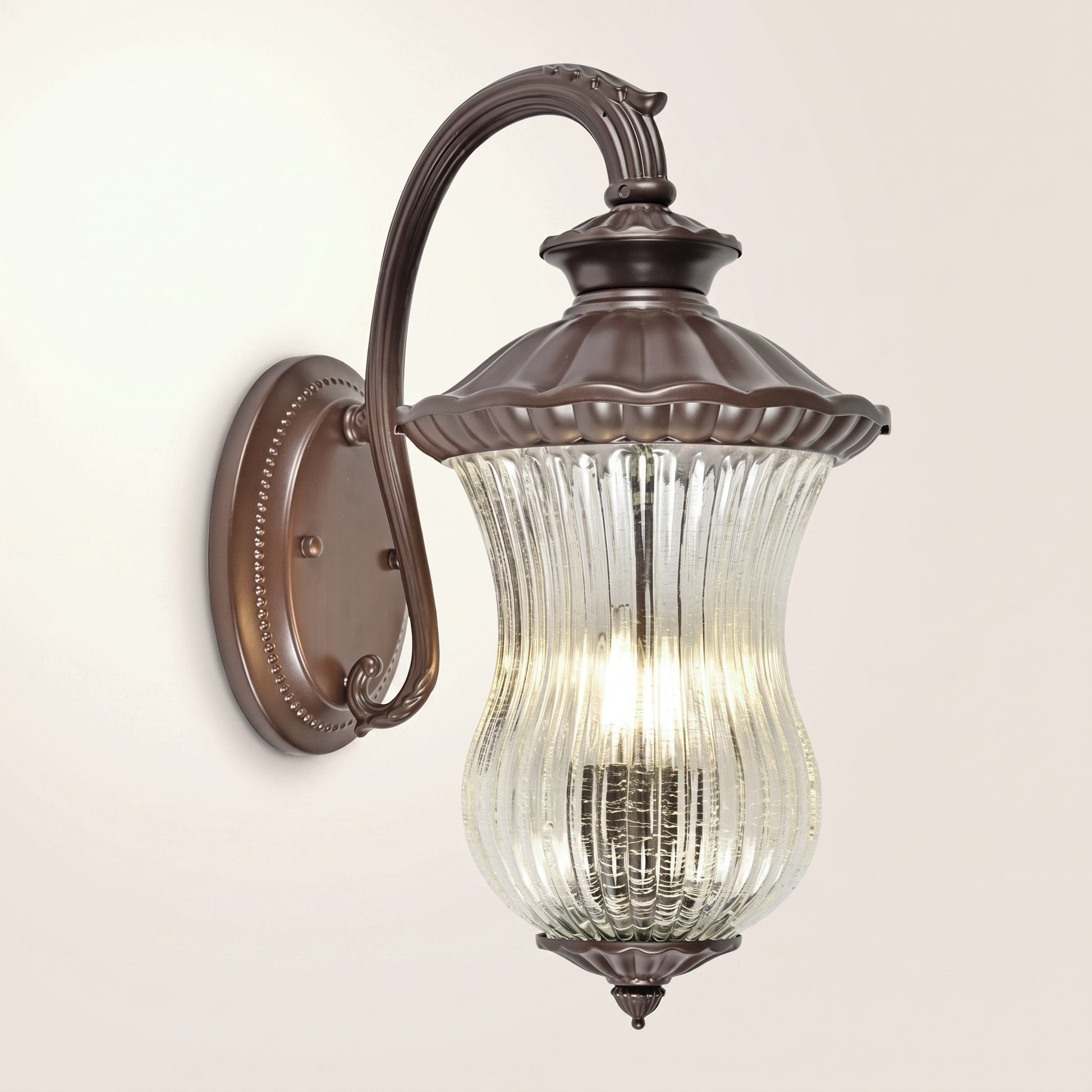 "Aubrey" Outdoor Wall Light — Brown