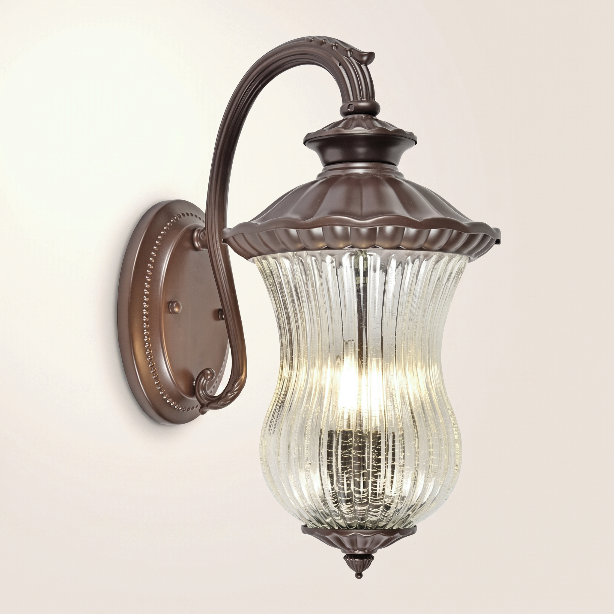 "Aubrey" Outdoor Wall Light — Brown
