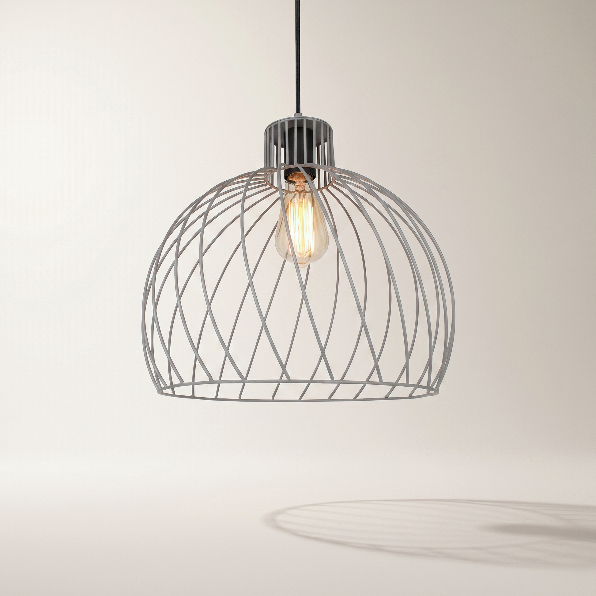 "Baldwin" Pendant Fixture — Matte Gray Steel