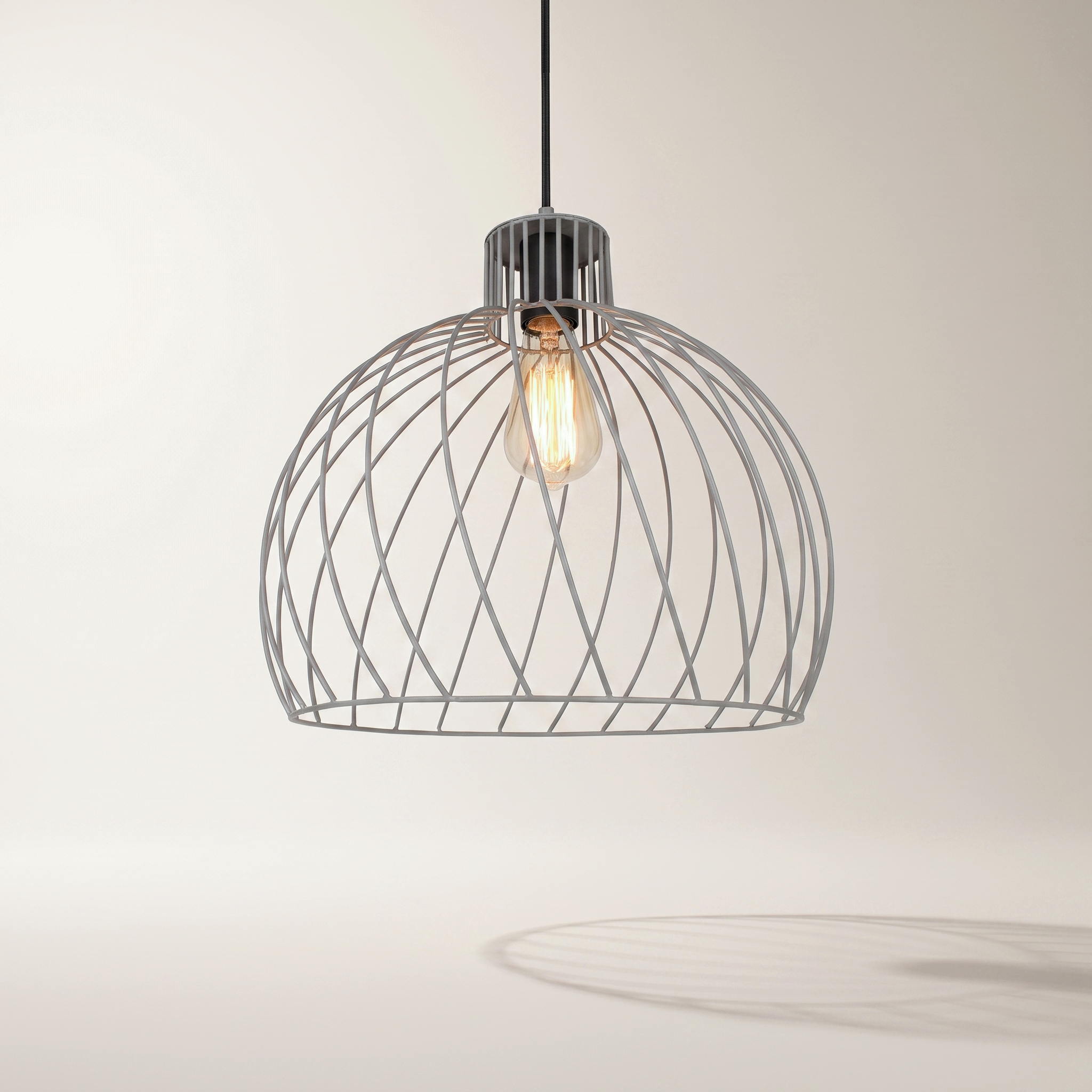 "Baldwin" Pendant Fixture — Matte Gray Steel