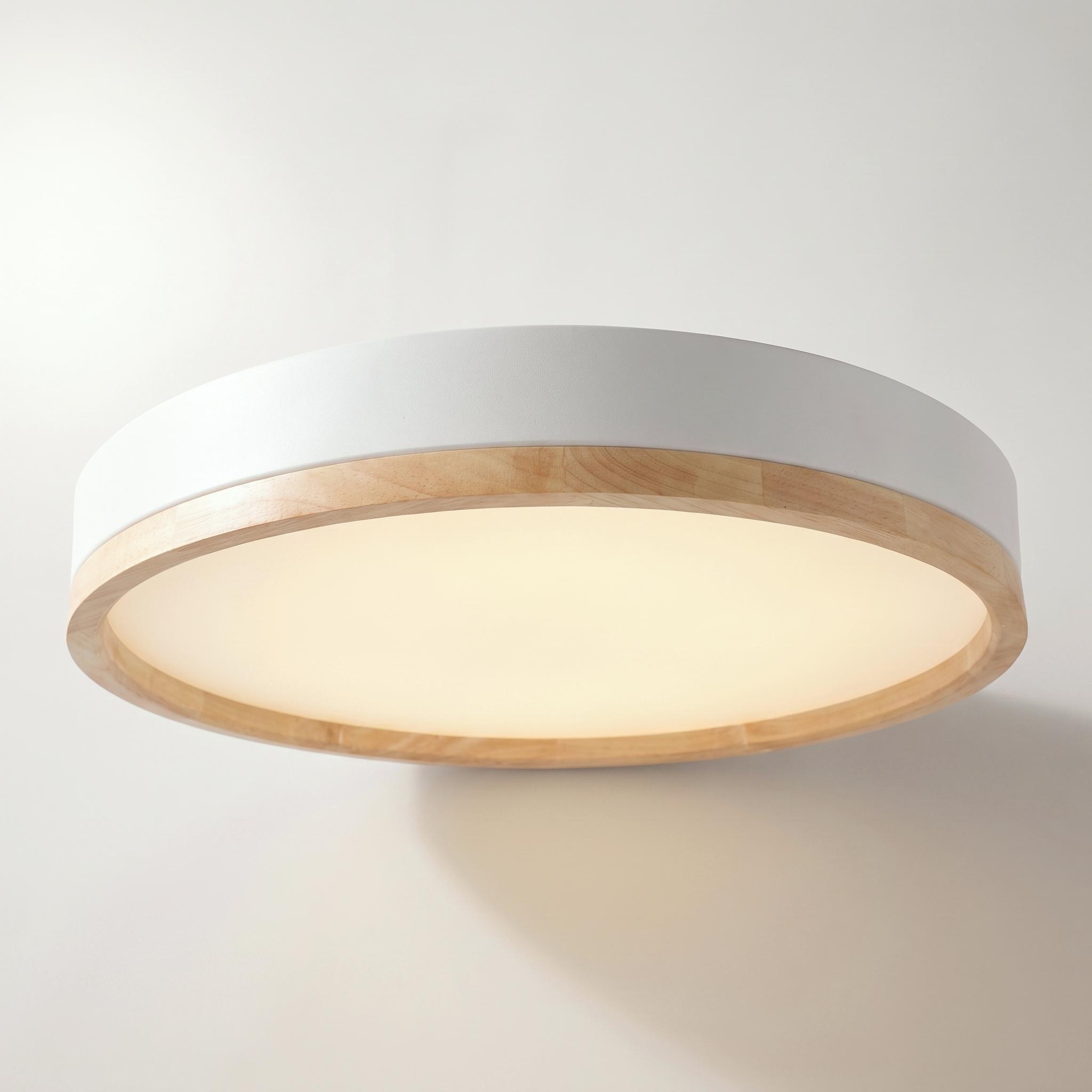 "Valentina" LED Ceiling Fixture — 20", 30W, 3000K, Metal & Wood
