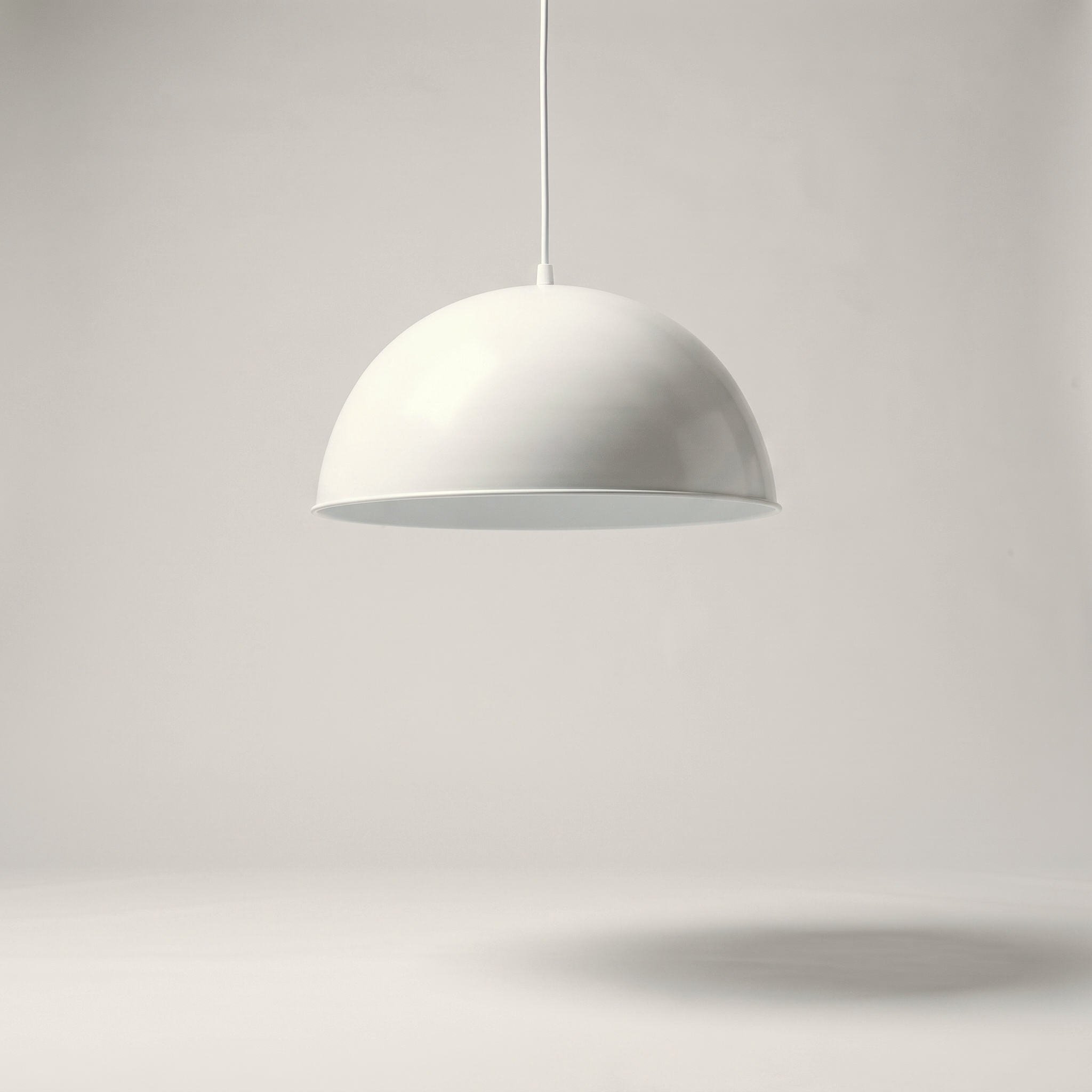 "Trebecca" 15" Pendant — Matte White Inside & Out