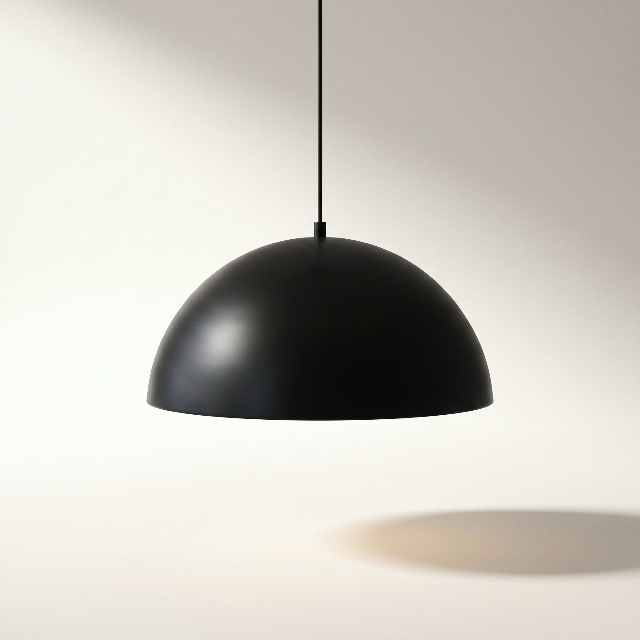 Trebecca 24" Pendant Fixture — Black Exterior, White Interior