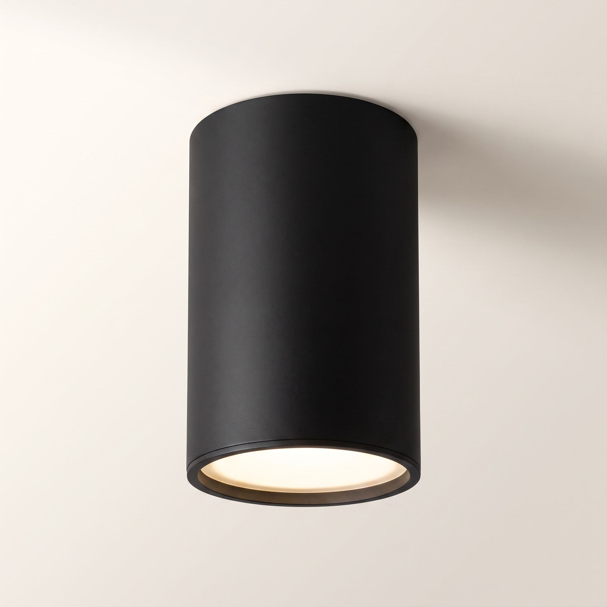 "Lauren" 1-Head Ceiling Light — Black Steel