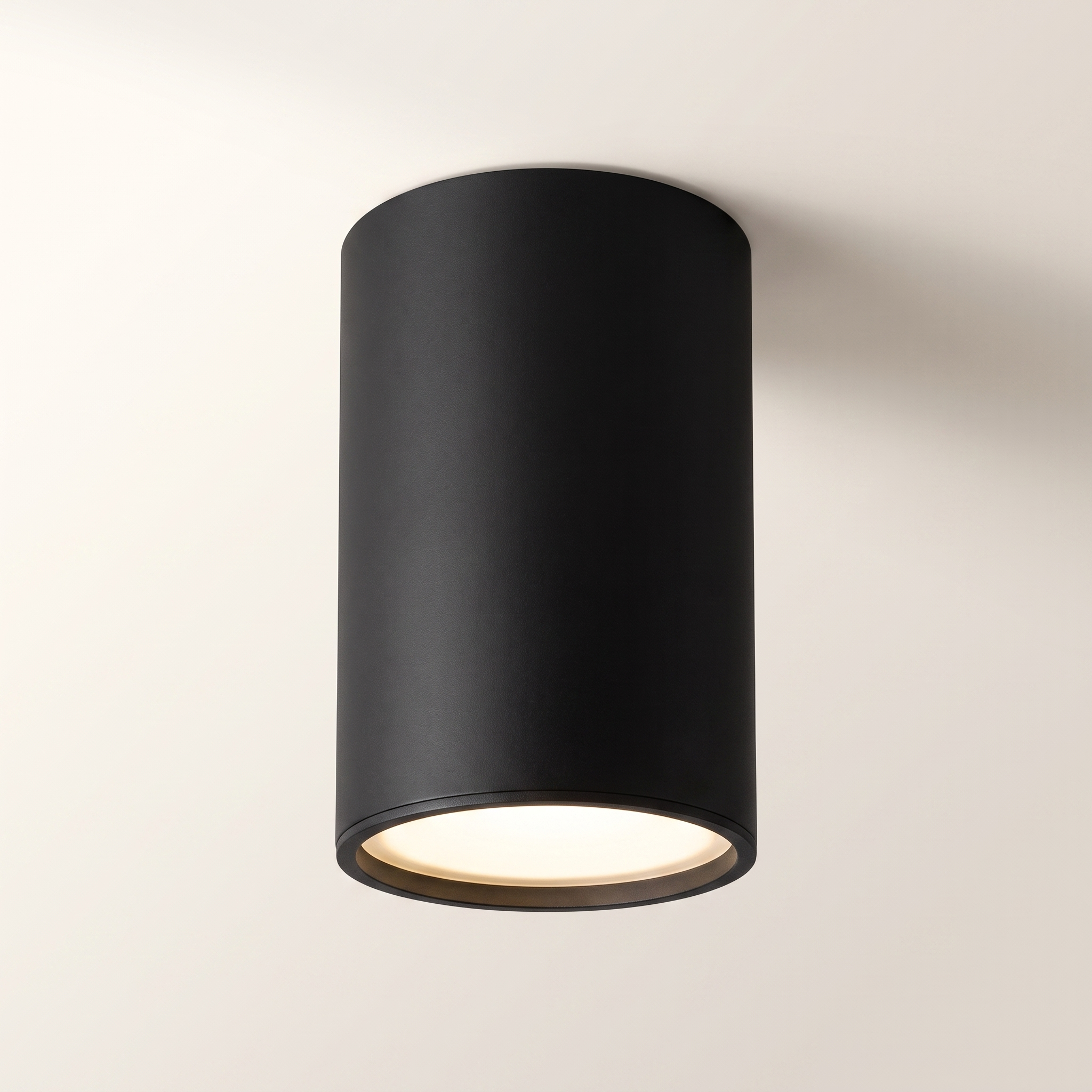 "Lauren" 1-Head Ceiling Light — Black Steel