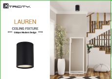 Ceiling light 1 head black "Lauren"