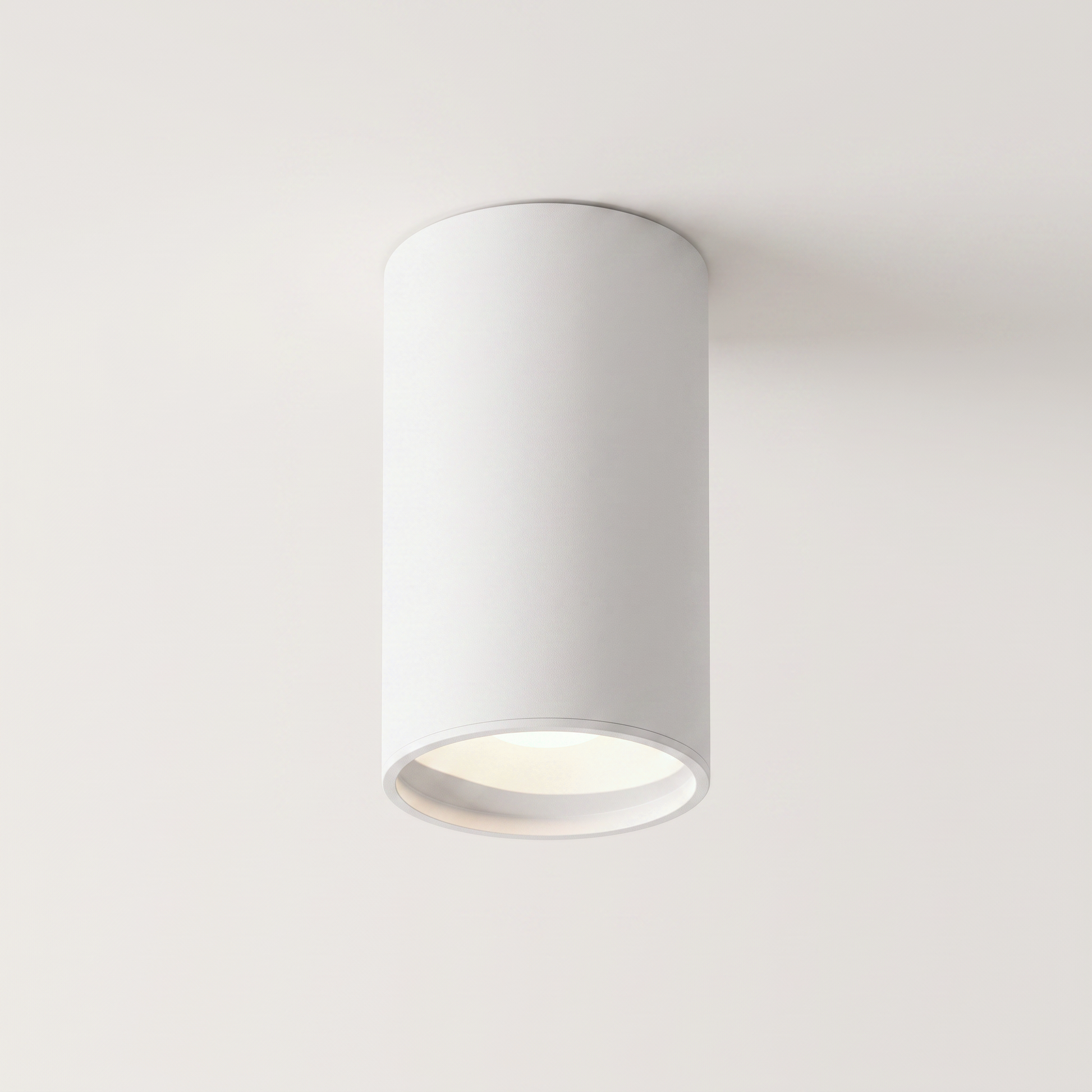 "Lauren" 1-Head Ceiling Light — White Steel
